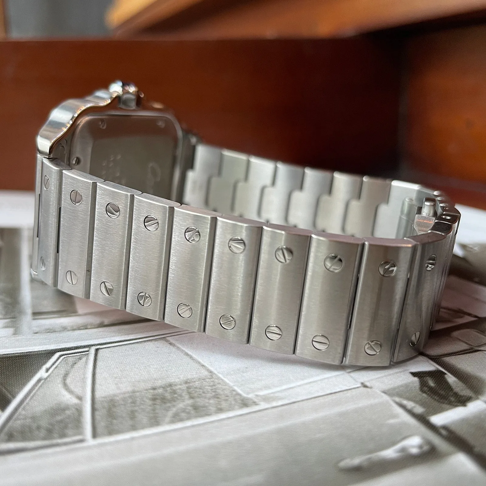 까르띠에 산토스 신형 스틸 라지 오토매틱 40mm 2020 사진 8