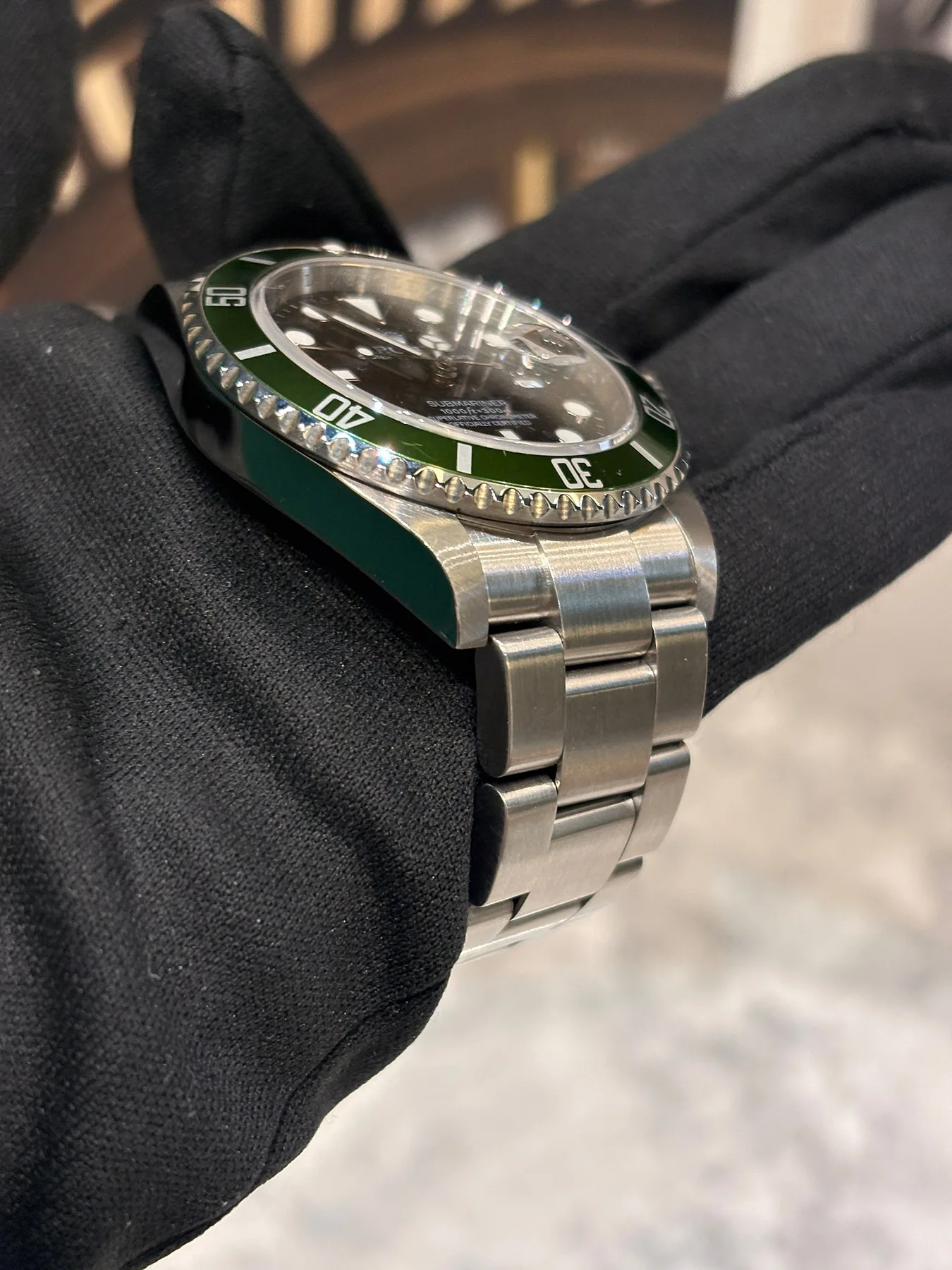 롤렉스 서브마리너 스틸 그린 40mm 16610LV 2009 사진 4