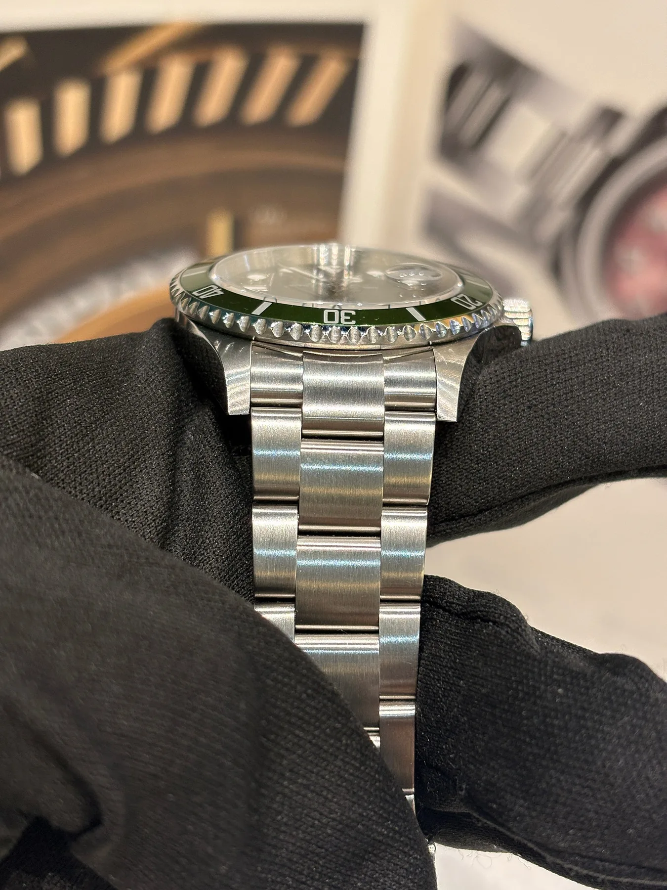 롤렉스 서브마리너 스틸 그린 40mm 16610LV 2009 사진 5