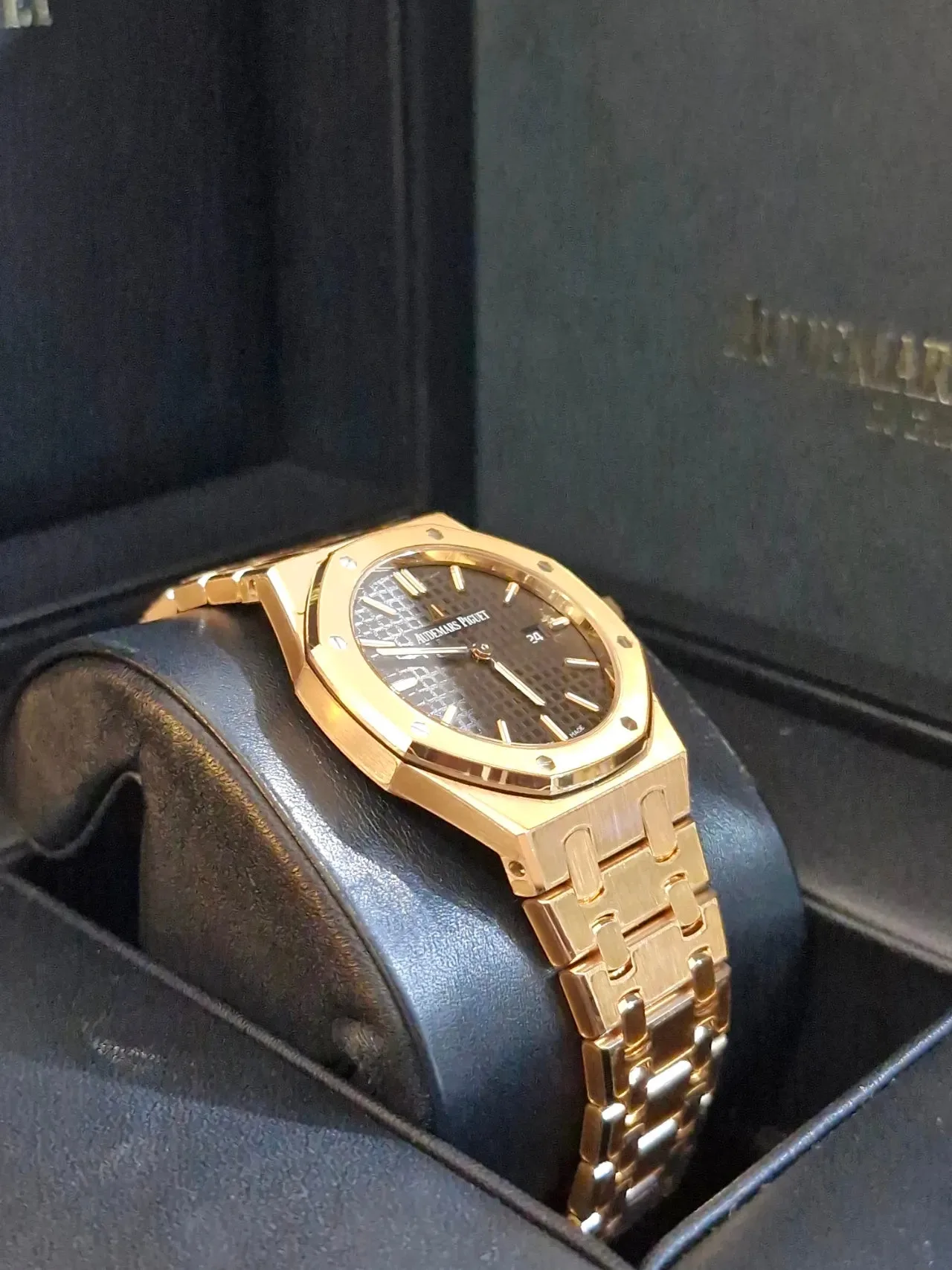 오데마피게 로얄오크 로즈골드 초코판 33mm 2020 사진 4