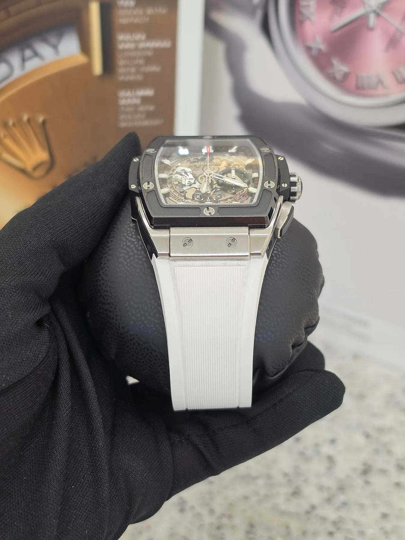 위블로 스피릿 오브 빅뱅 오토매틱 러버밴드 42mm 641.NH.0173.LR 2021 사진 5