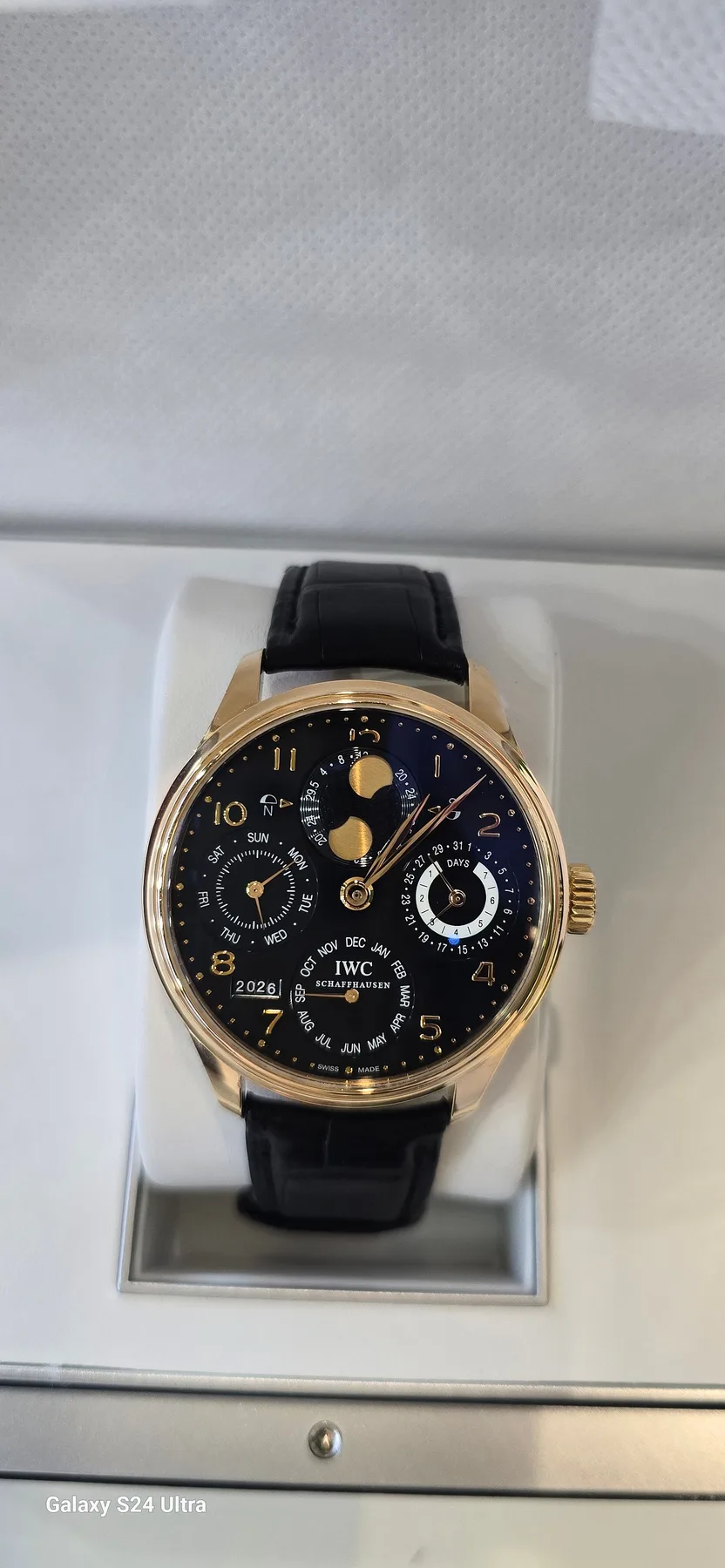IWC 퍼펙추얼 캘린더 18K 로즈골드 검판 사진 1