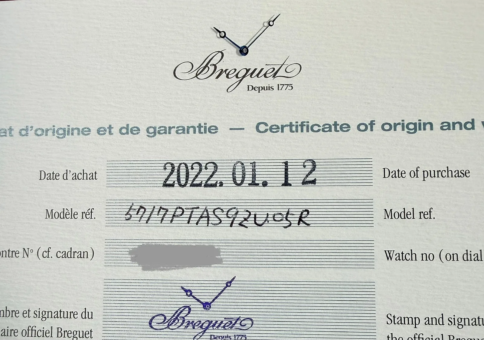 브레게 클래식 5717PT 플래티넘 2022 사진 4
