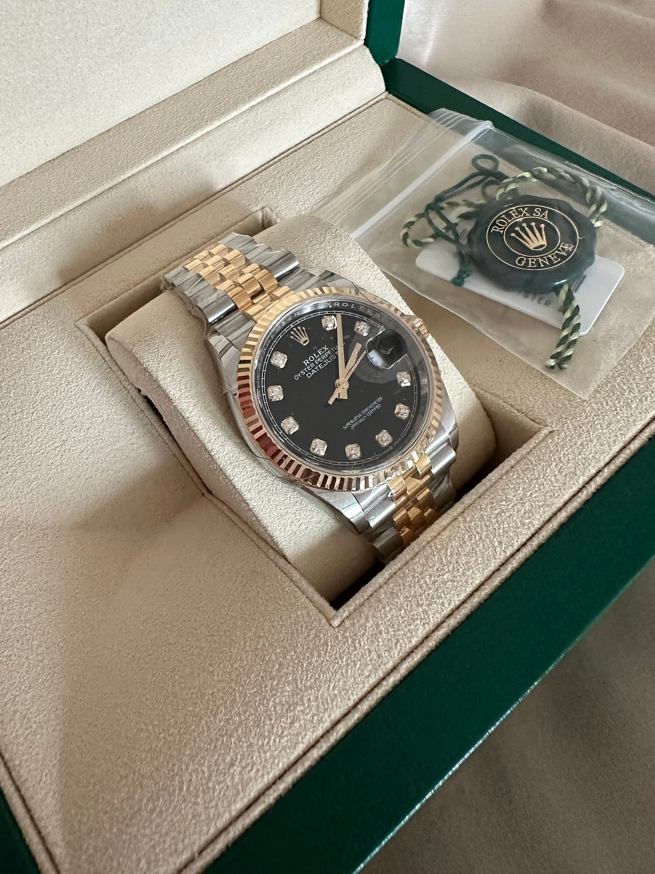 롤렉스 데이저스트 36mm 검판 골드 콤비 2021 사진 3