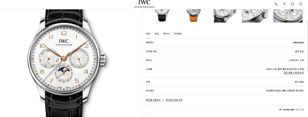 IWC PPC 포르투기저 퍼페추얼 캘린더 42 2023 사진 7