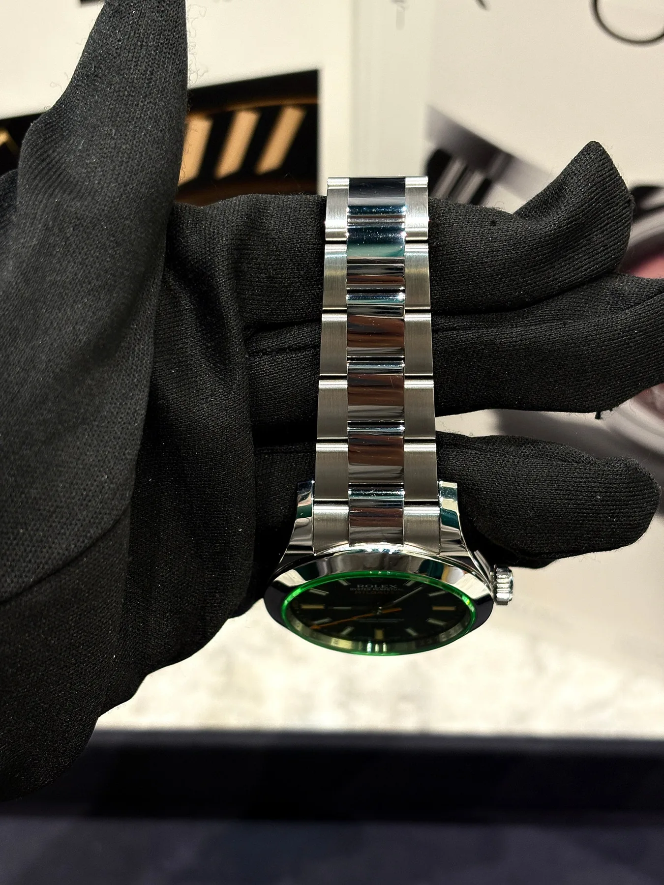 롤렉스 밀가우스 그린 스틸 오이스터 인덱스 40mm 2011 사진 5