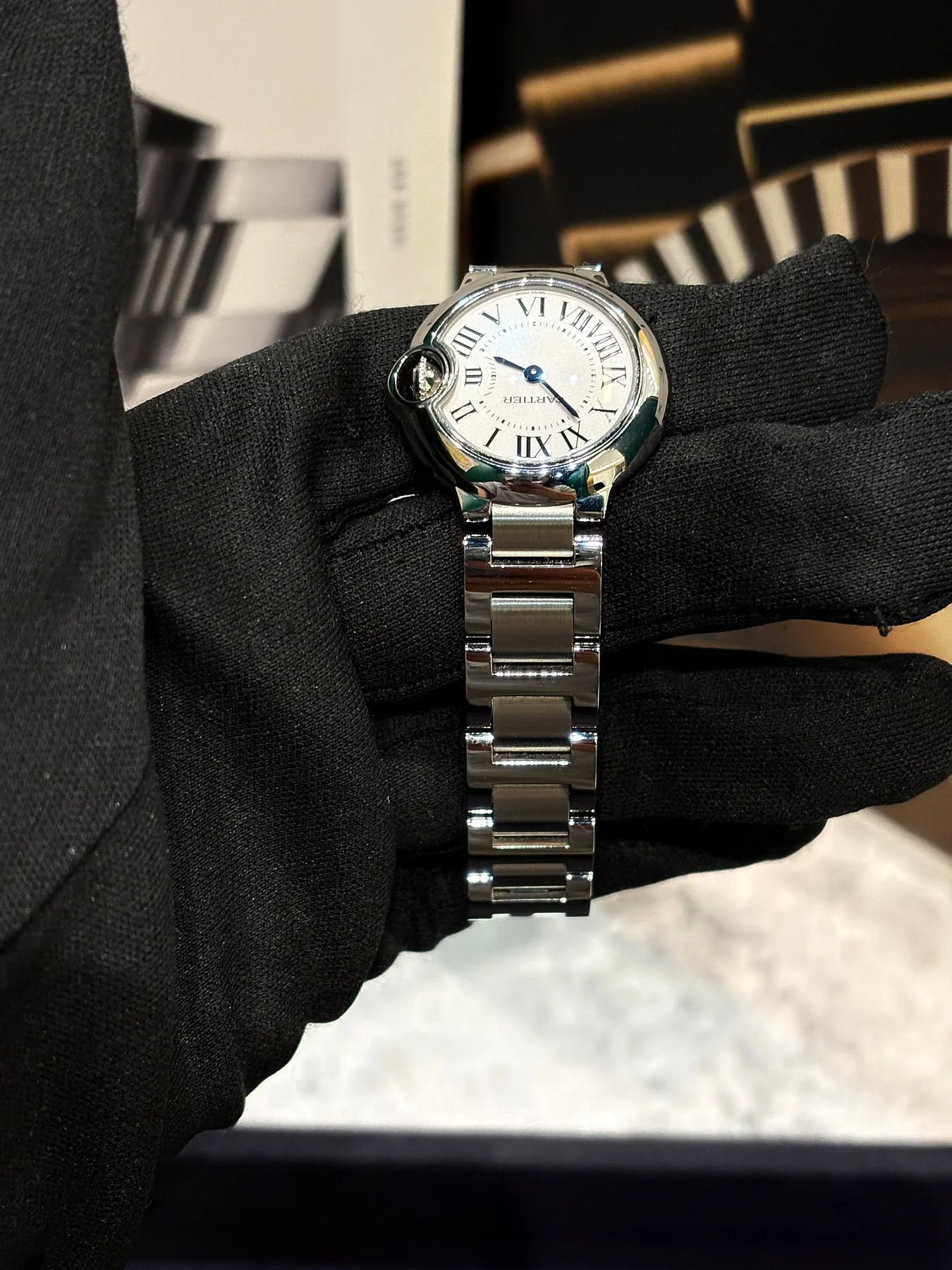 까르띠에 발롱블루 스틸 28mm W69010Z4 2022 사진 5
