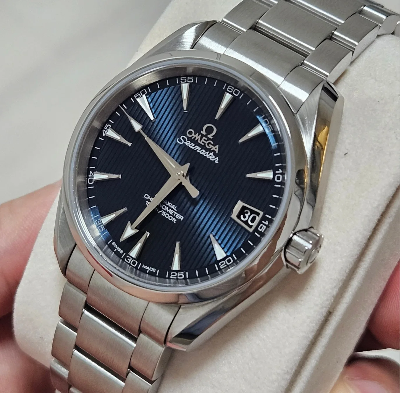 오메가 아쿠아테라 스카이폴 청판 38.5mm 사진 4