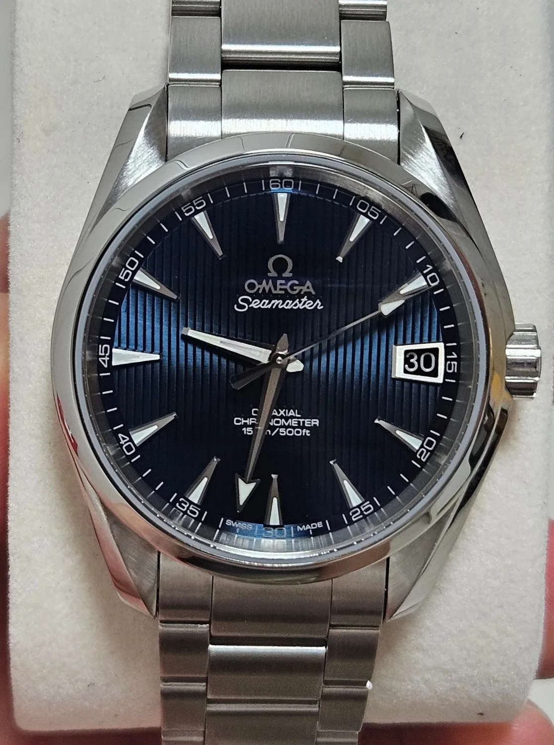 오메가 아쿠아테라 스카이폴 청판 38.5mm 사진 5