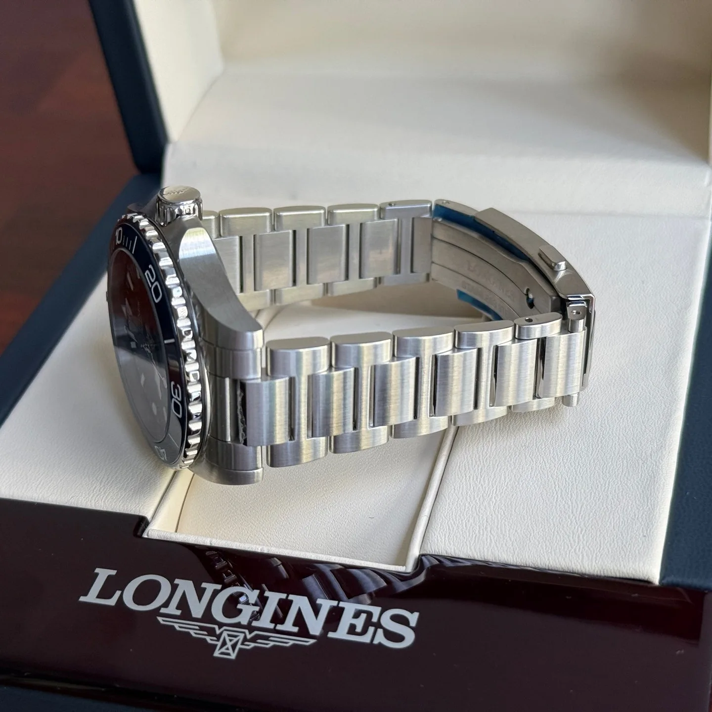 론진 L37904966 하이드로콘퀘스트 GMT 41mm 블루 다이얼 2024 사진 8