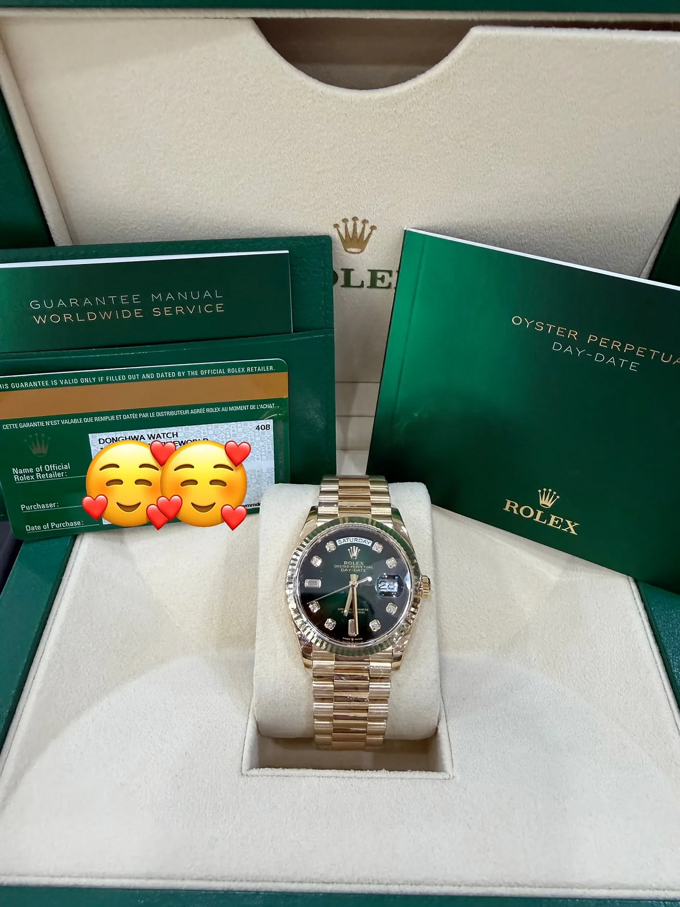 롤렉스 데이데이트 그린옴브레 10p 2020 사진 2