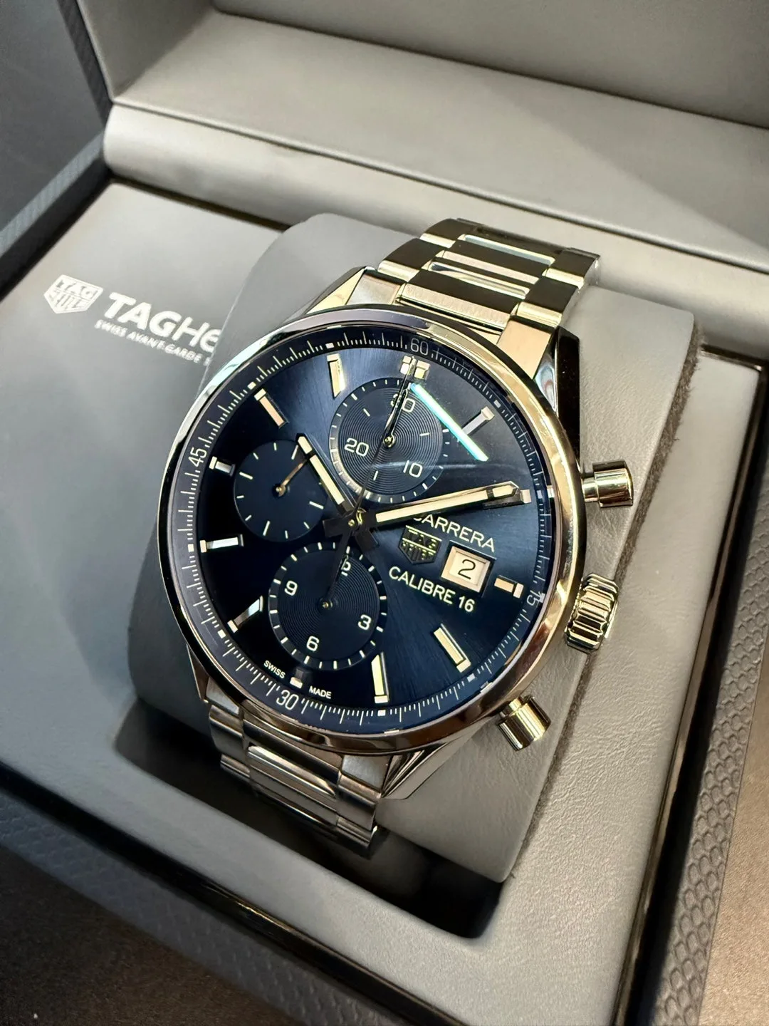 태그호이어 까레라 크로노그래프 41mm 청판 스틸 2020 사진 1