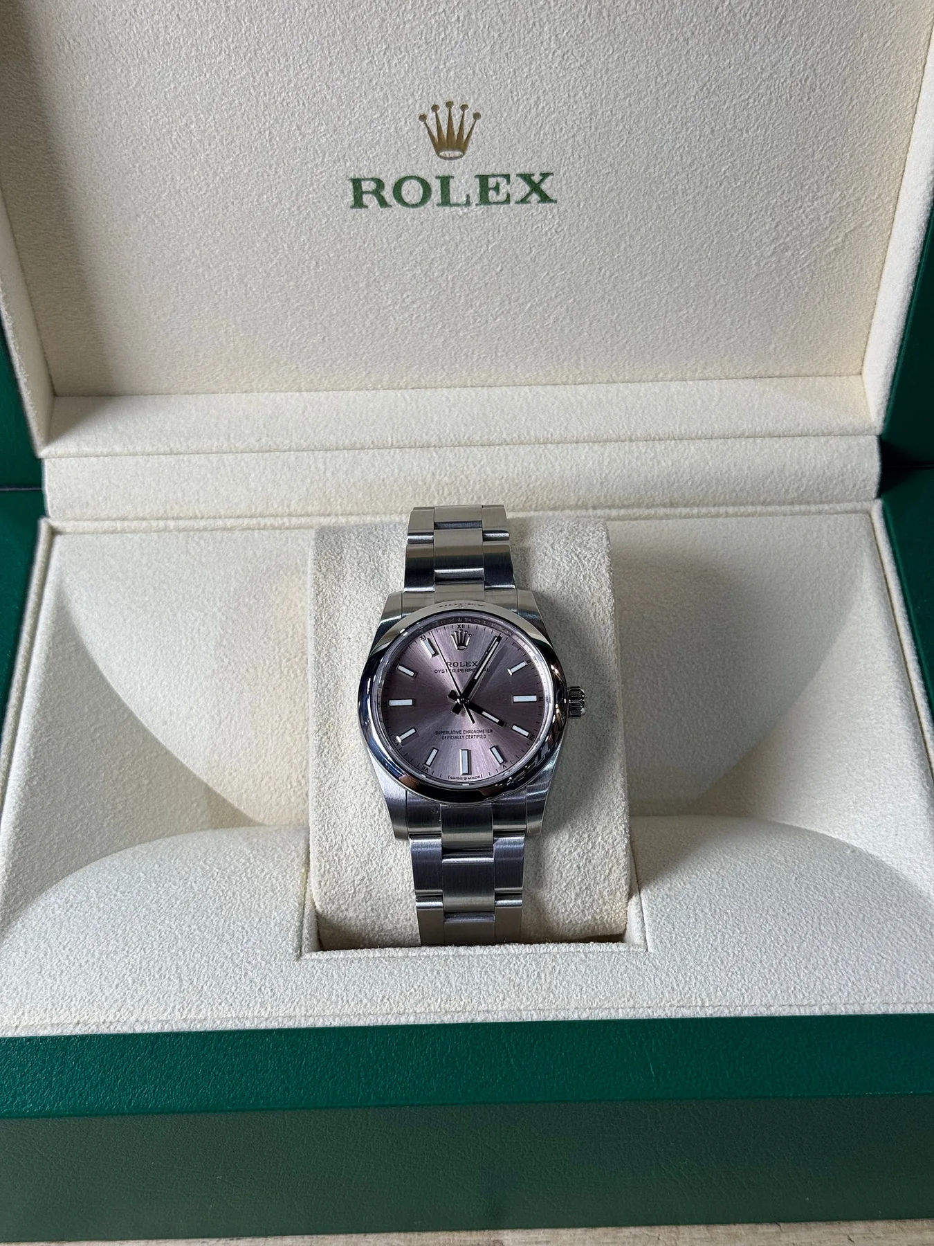 롤렉스 오이스터 퍼페츄얼 핑크판 34mm 2022 사진 1