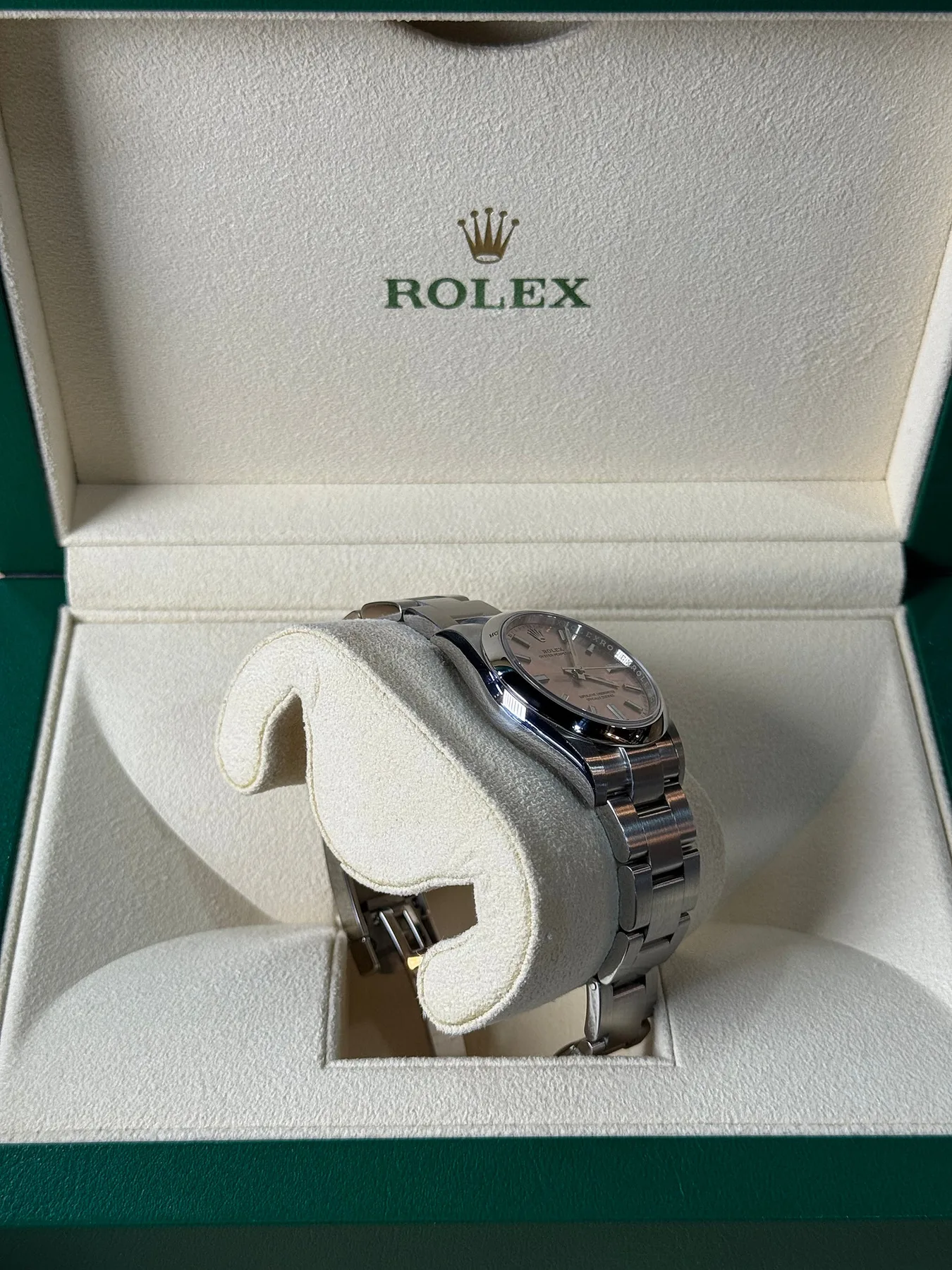 롤렉스 오이스터 퍼페츄얼 핑크판 34mm 2022 사진 3