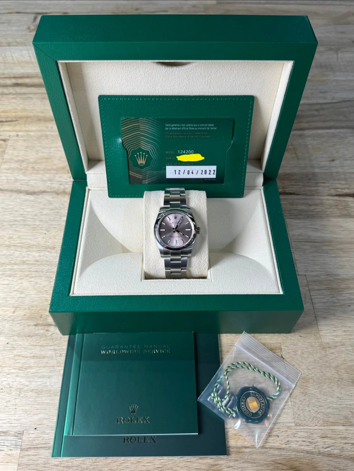 롤렉스 오이스터 퍼페츄얼 핑크판 34mm 2022 사진 6