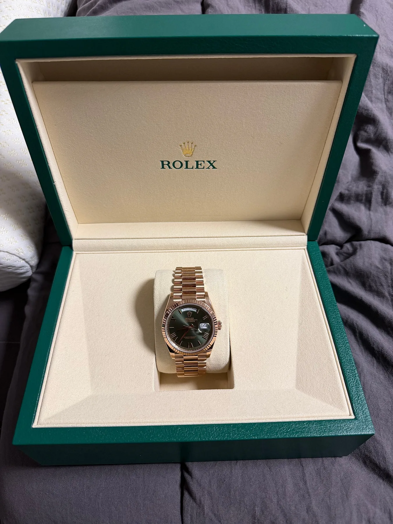 롤렉스 데이데이트 로즈골드 올리브그린 36mm 2025 사진 1