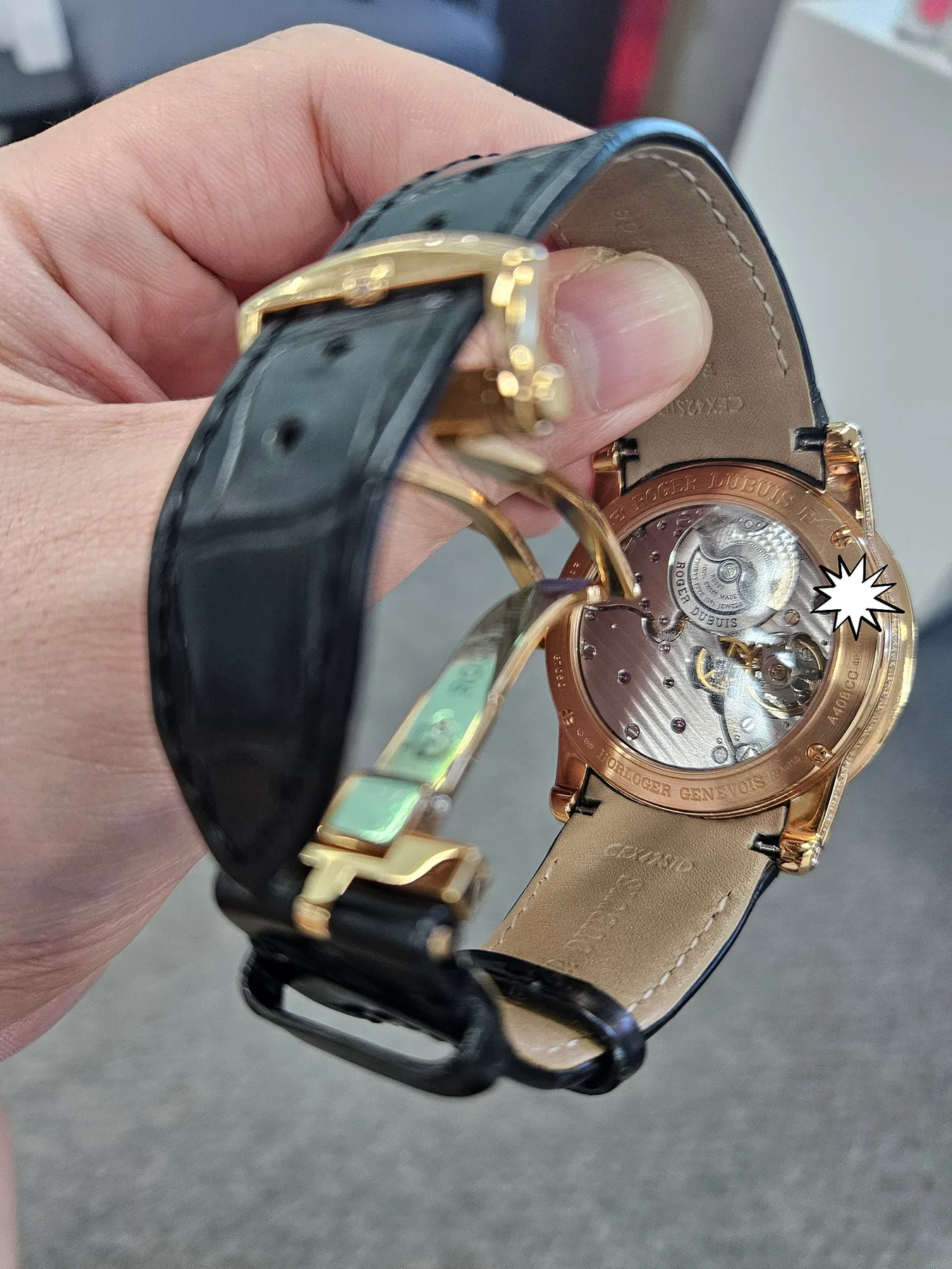 로저드뷔 엑스칼리버 DBEX0405 한정판 풀파베 42mm 금통 브레이슬릿 2023 사진 3