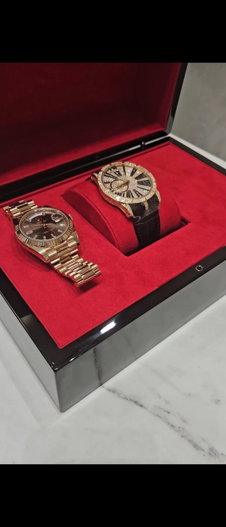 로저드뷔 엑스칼리버 DBEX0405 한정판 풀파베 42mm 금통 브레이슬릿 2023 사진 8