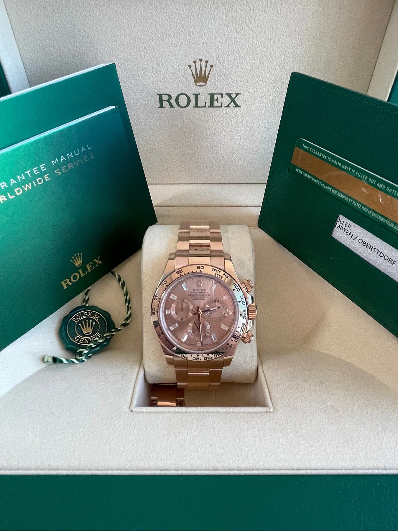 롤렉스 데이토나 로즈골드 썬더스트 바겟다이아판 2018 사진 1