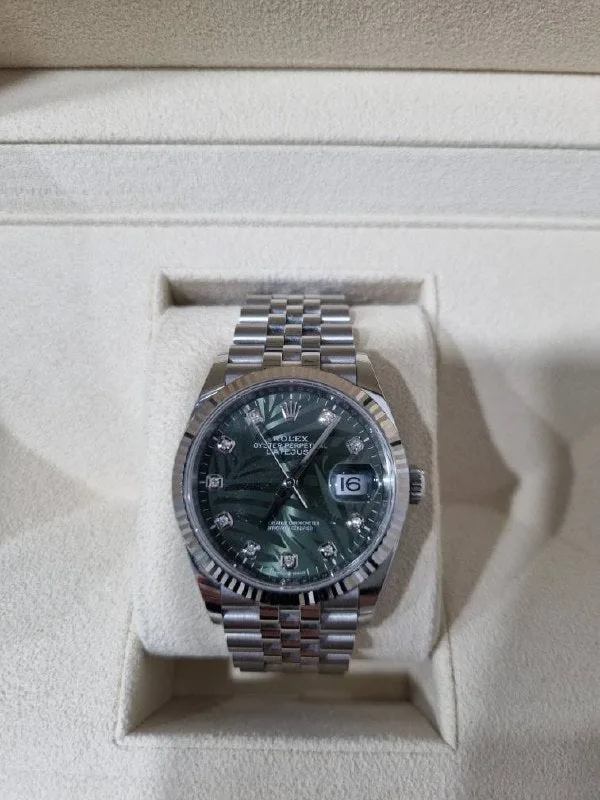 롤렉스 126234 데이저스트 팜모티프 올리브그린 다이아셋팅쥬빌레 36mm 2023 사진 1
