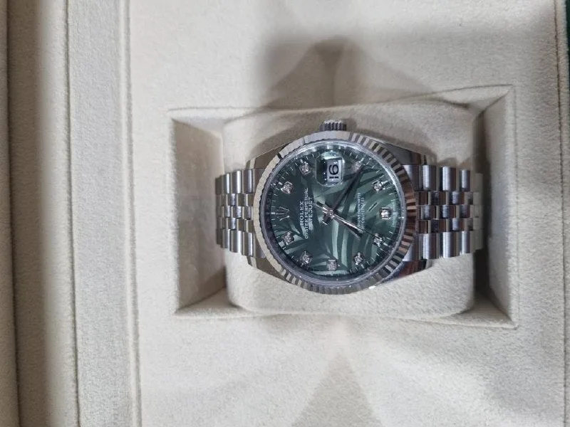 롤렉스 126234 데이저스트 팜모티프 올리브그린 다이아셋팅쥬빌레 36mm 2023 사진 2