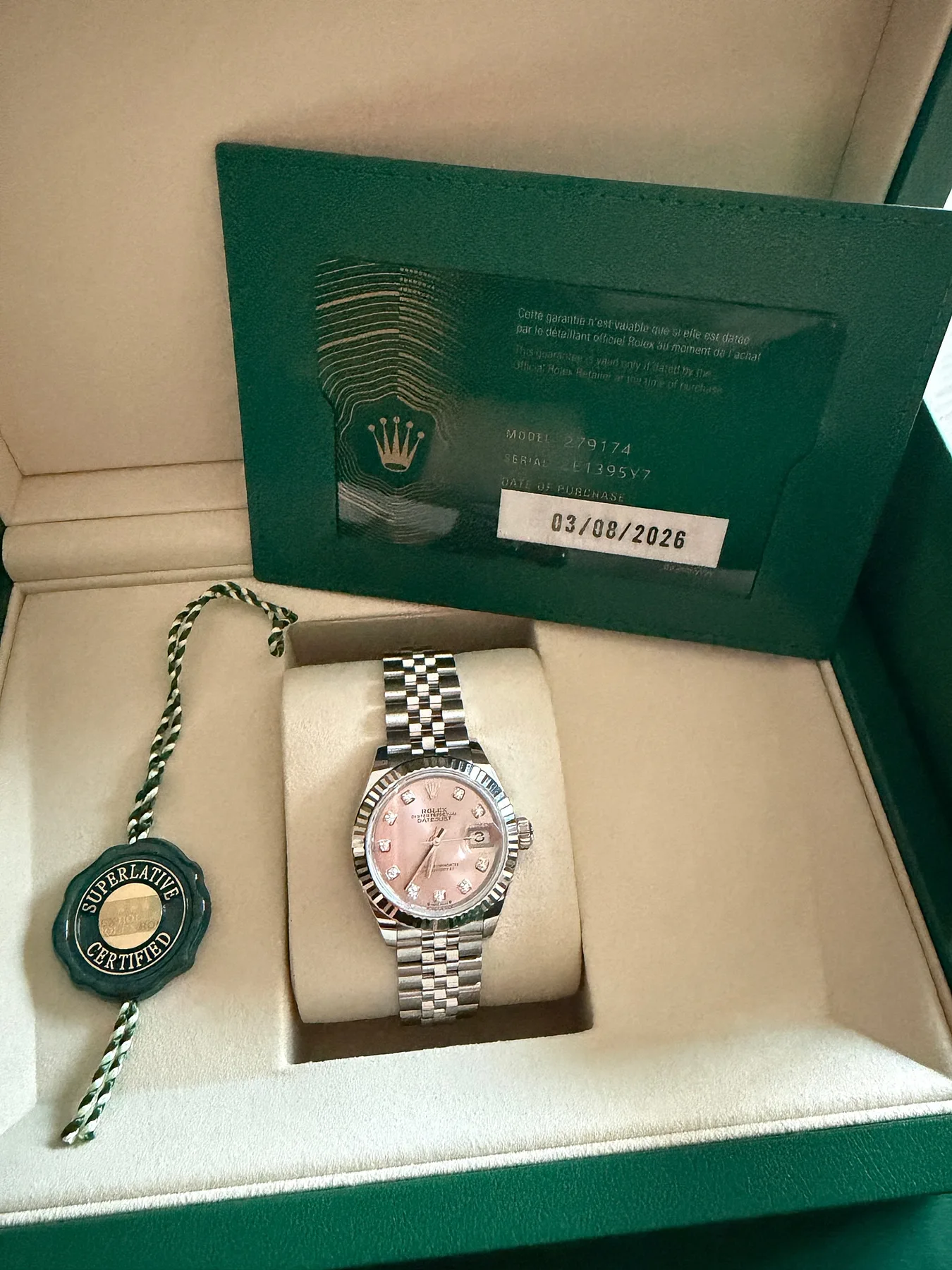 롤렉스 데이저스트 레이디 28mm 핑크판 2026 사진 2