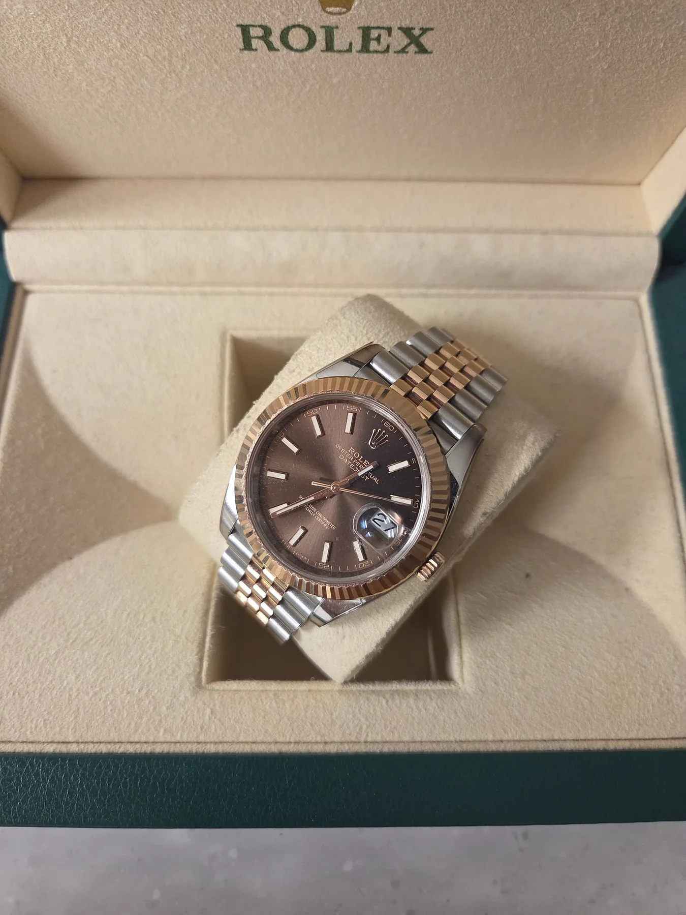 롤렉스 데이저스트 로즈골드 콤비 초코바인덱스 41mm 2020 사진 3