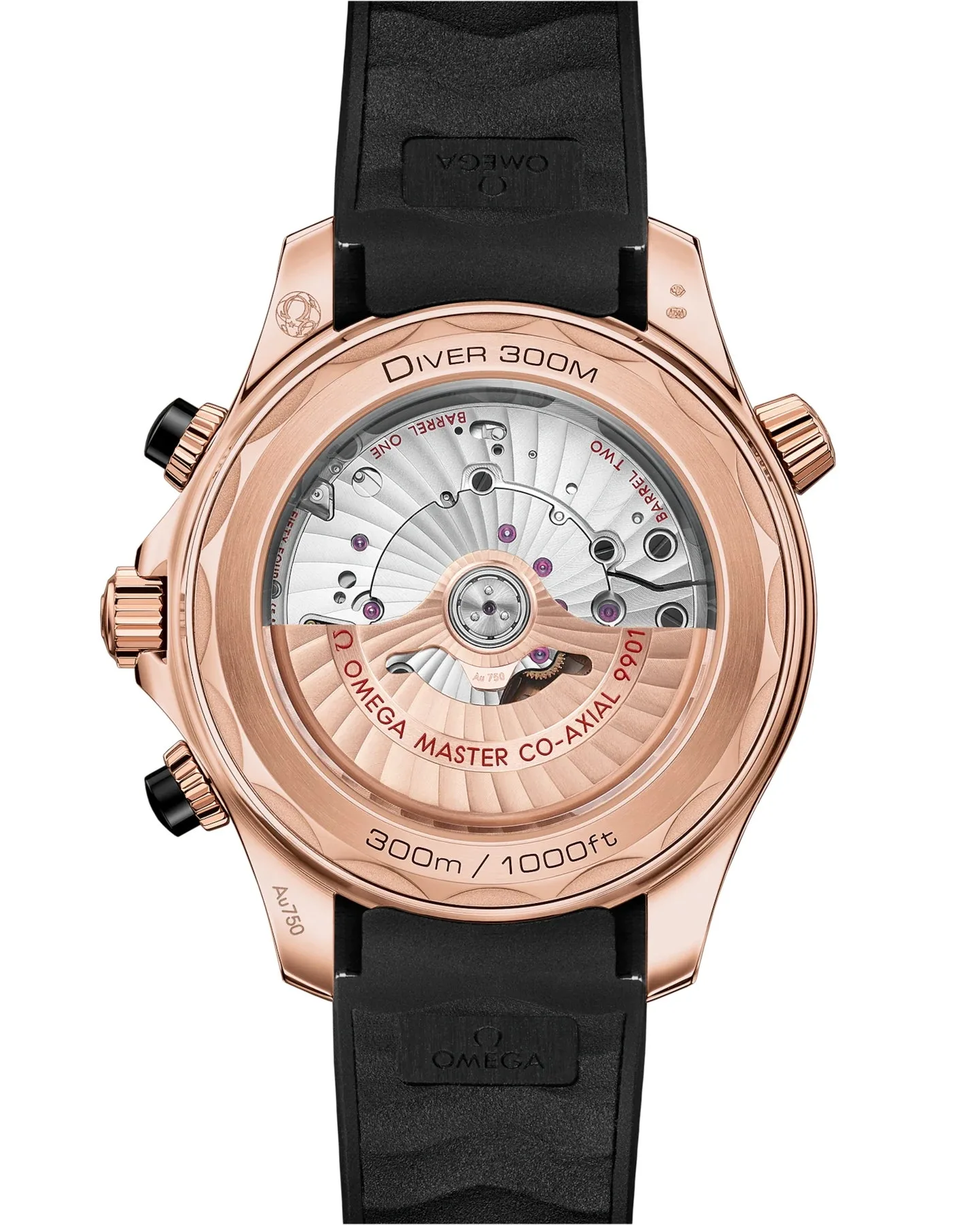 오메가 Seamaster Diver 300M 크로노그래프 18K 세드나 골드 2023 사진 4
