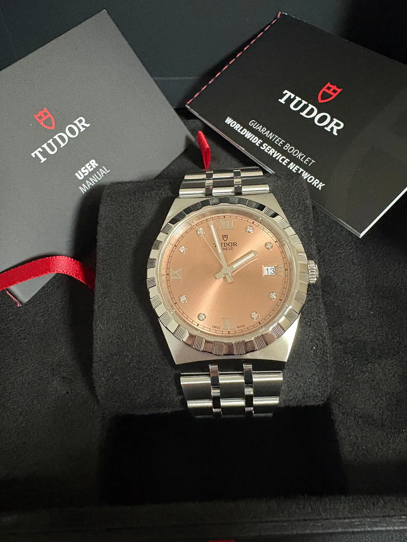 튜더 로얄 38mm 살몬 다이아몬드 2026 사진 2