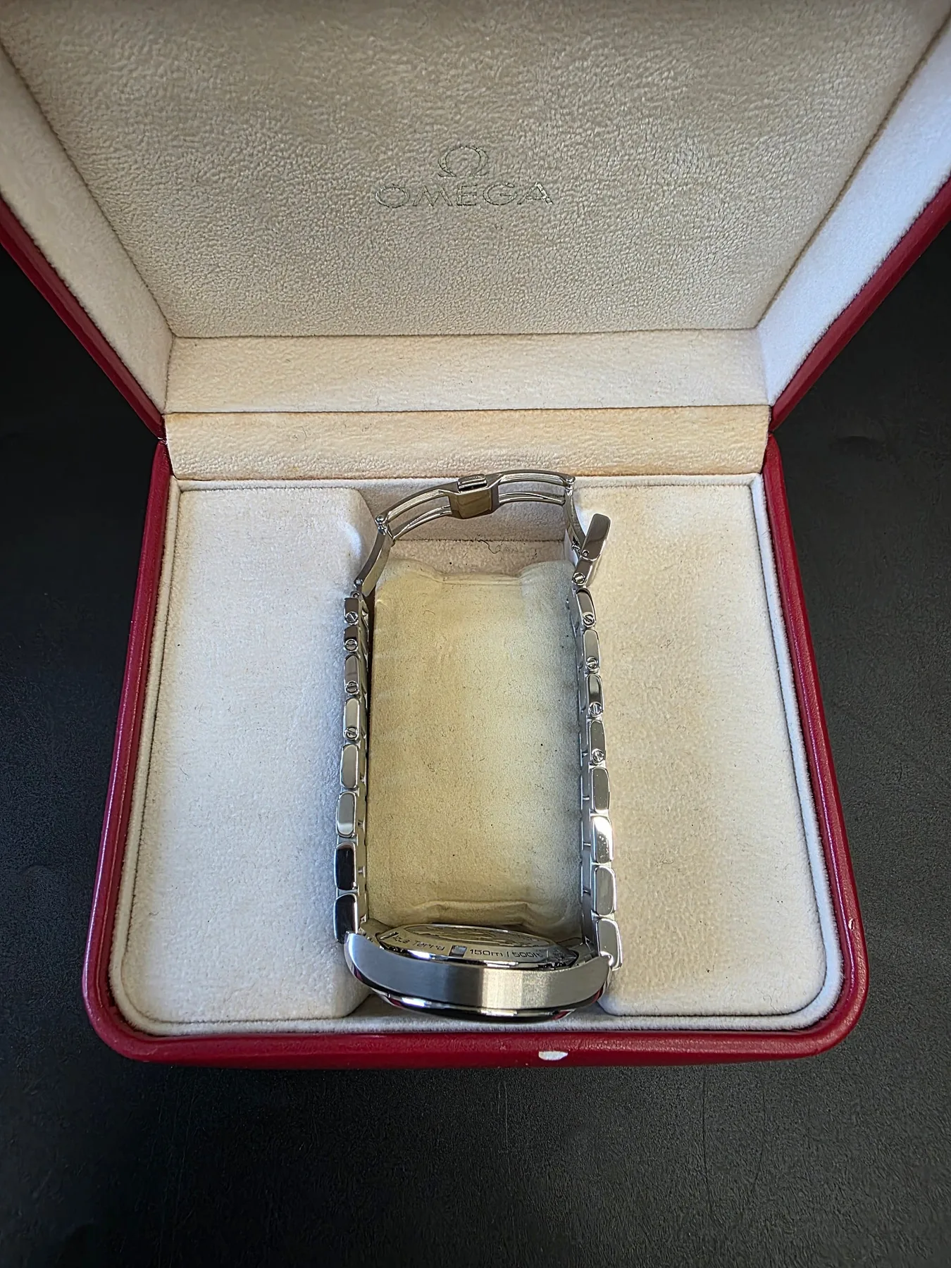 오메가 씨마스터 아쿠아테라 쿼츠 38.5mm 화이트 스틸 2015 사진 7
