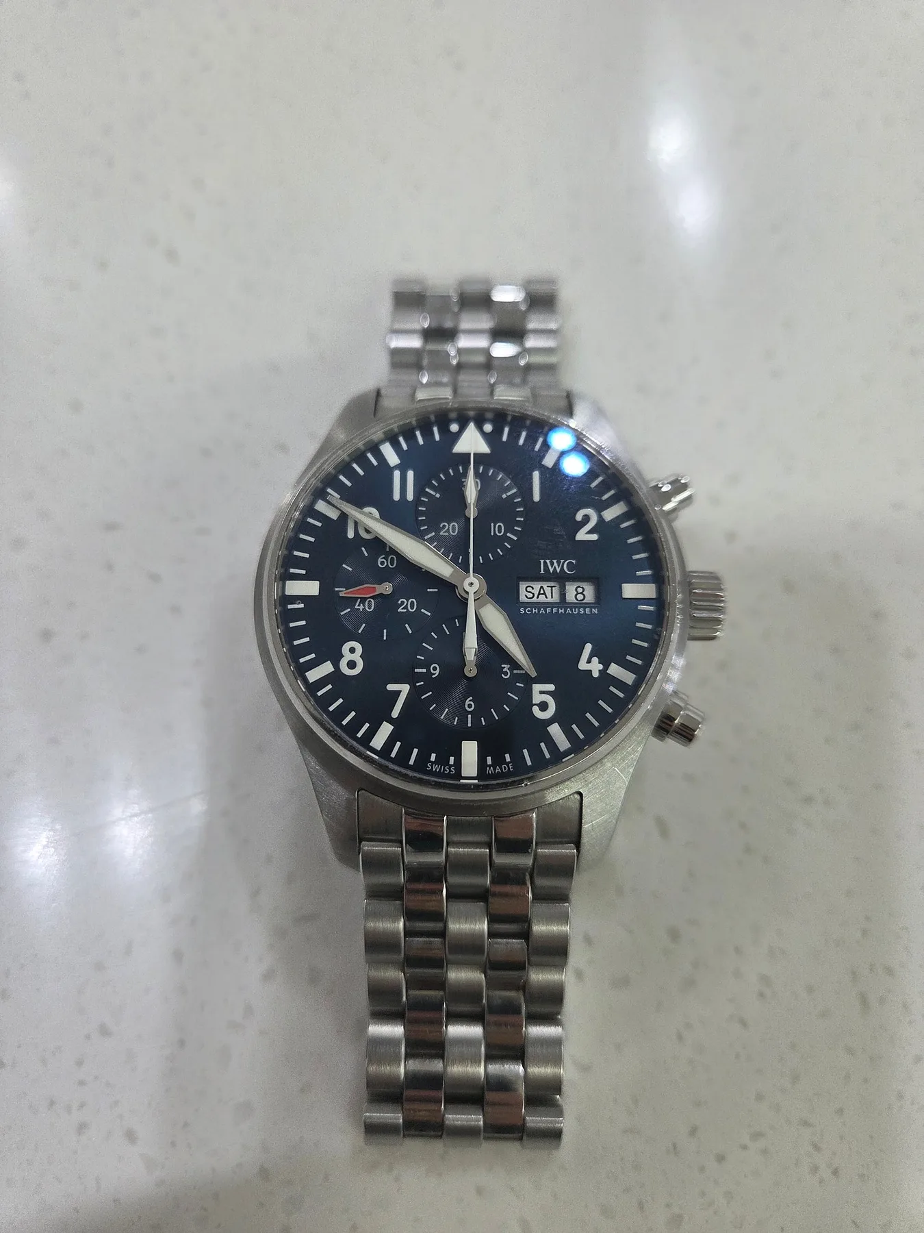 IWC 파일럿 크로노그래프 어린왕자 청판 43mm IW377717 2019 사진 3