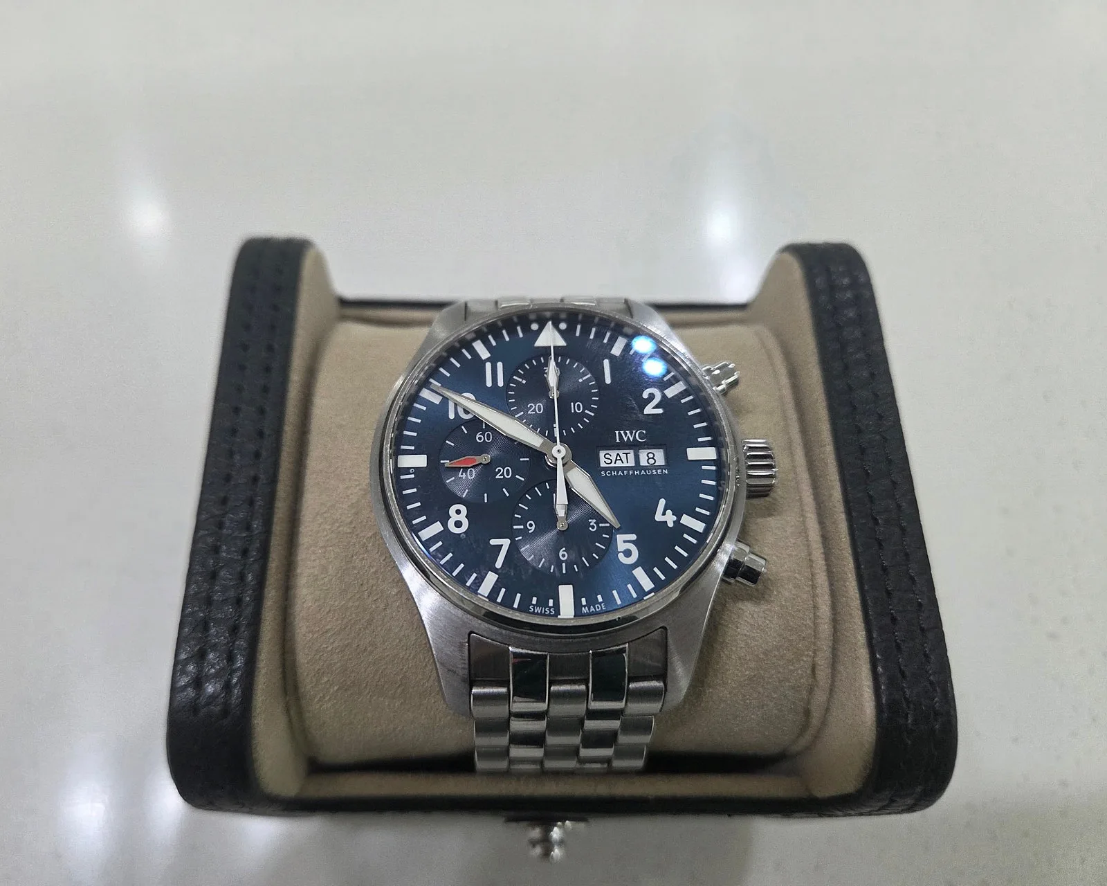IWC 파일럿 크로노그래프 어린왕자 청판 43mm IW377717 2019 사진 7