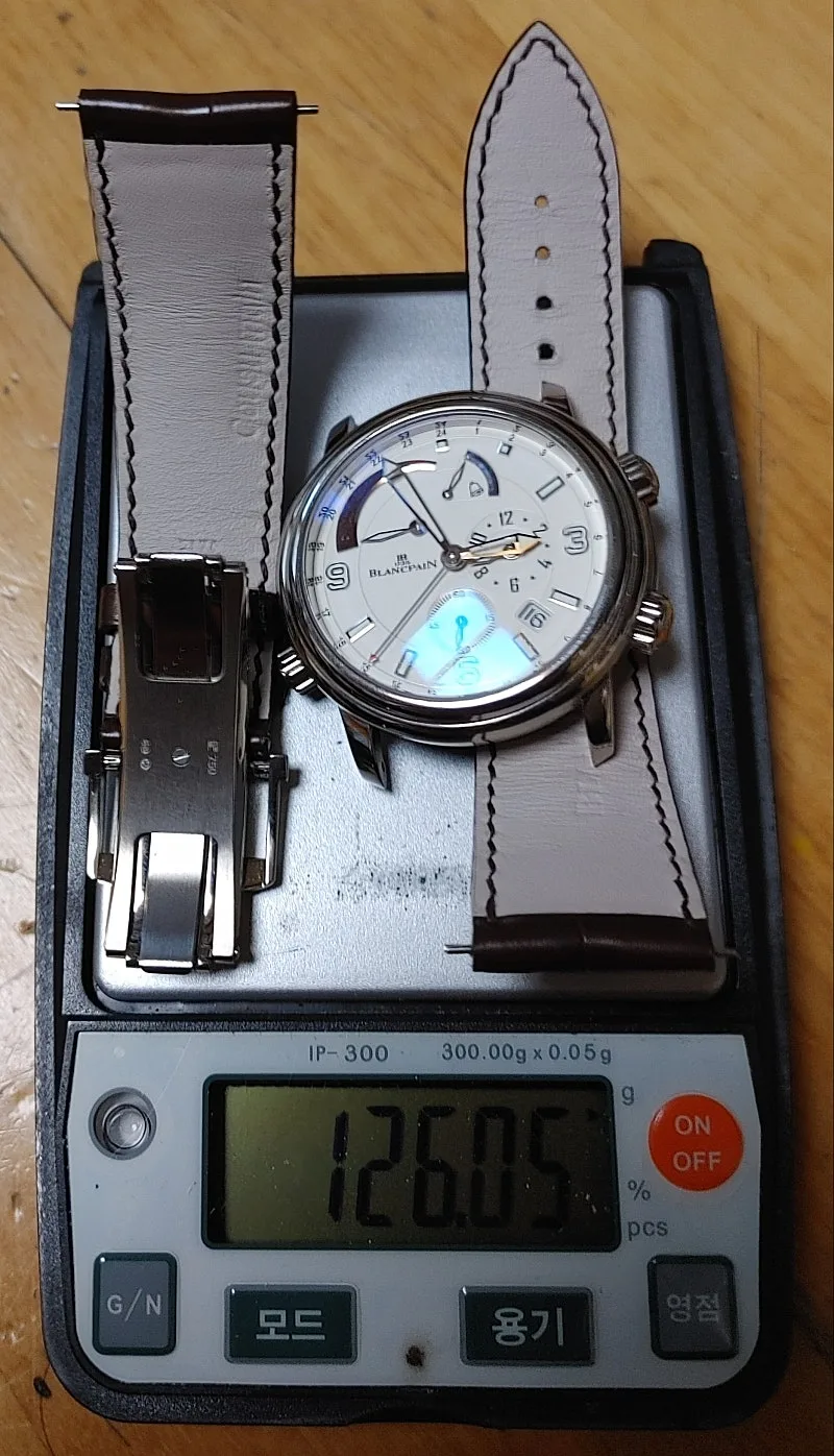블랑팡 르망 알람 GMT 18k 화이트골드 40mm 2013 사진 3