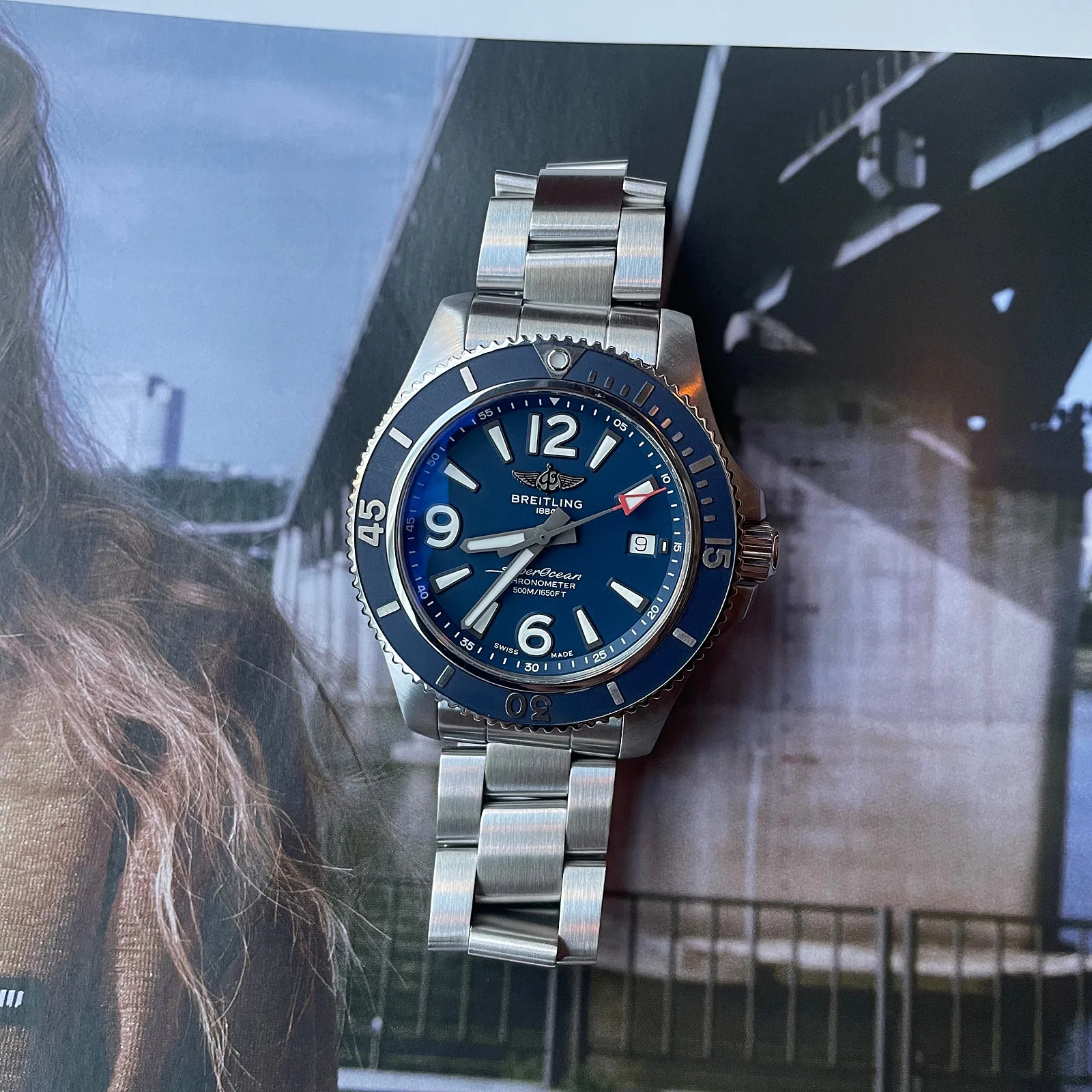 브라이틀링 슈퍼오션 42mm 청판 2022 사진 1