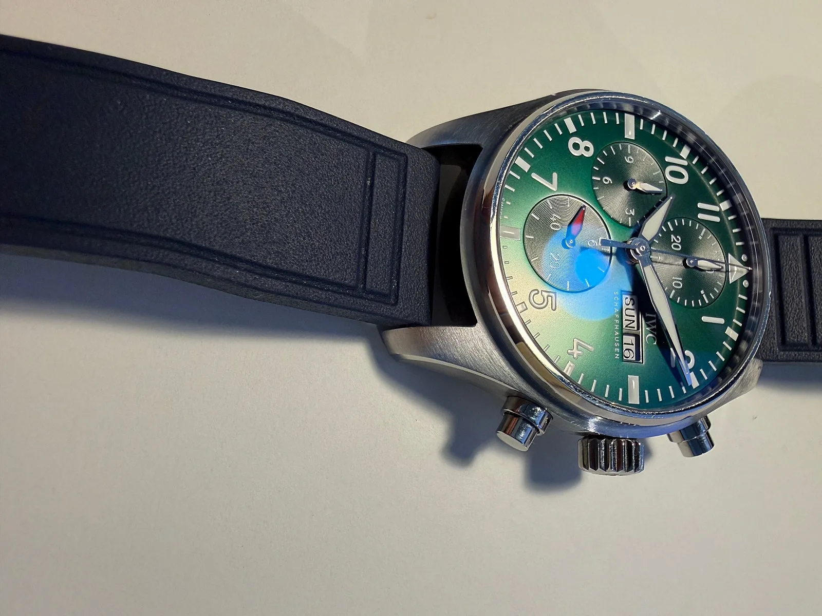 IWC 파일럿 워치 크로노그래프 41 녹판 2022 사진 6