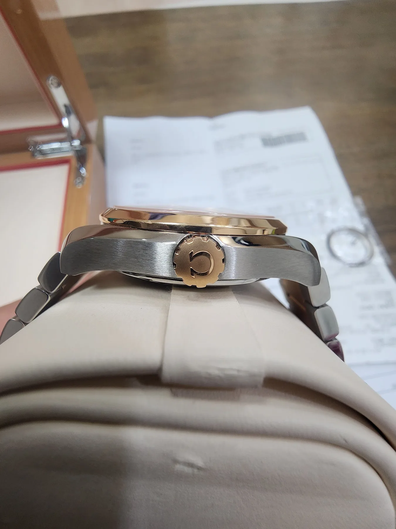오메가 아쿠아테라 콤비 38.5 mm 흰판 2016 사진 6