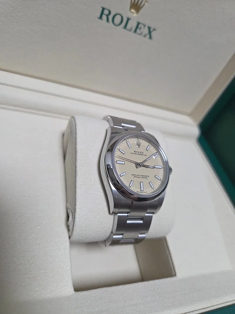 롤렉스 오이스터퍼페츄얼 OP34 베이지 34mm 2026 사진 3