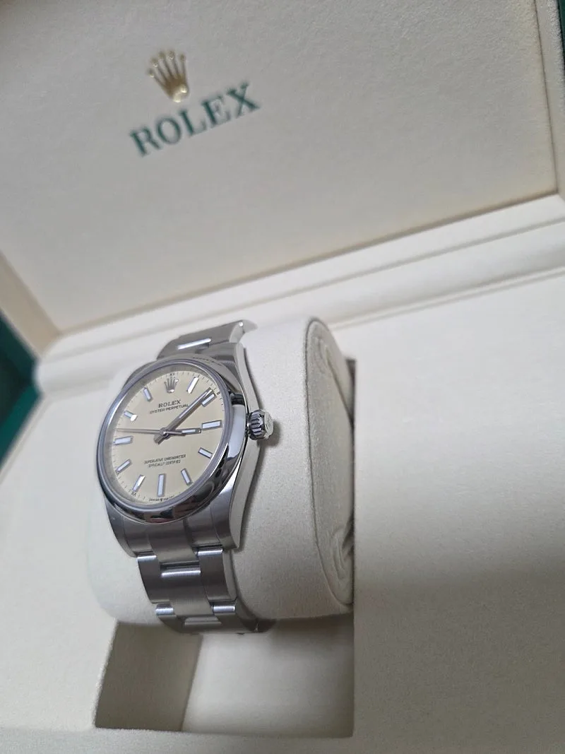 롤렉스 오이스터퍼페츄얼 OP34 베이지 34mm 2026 사진 4