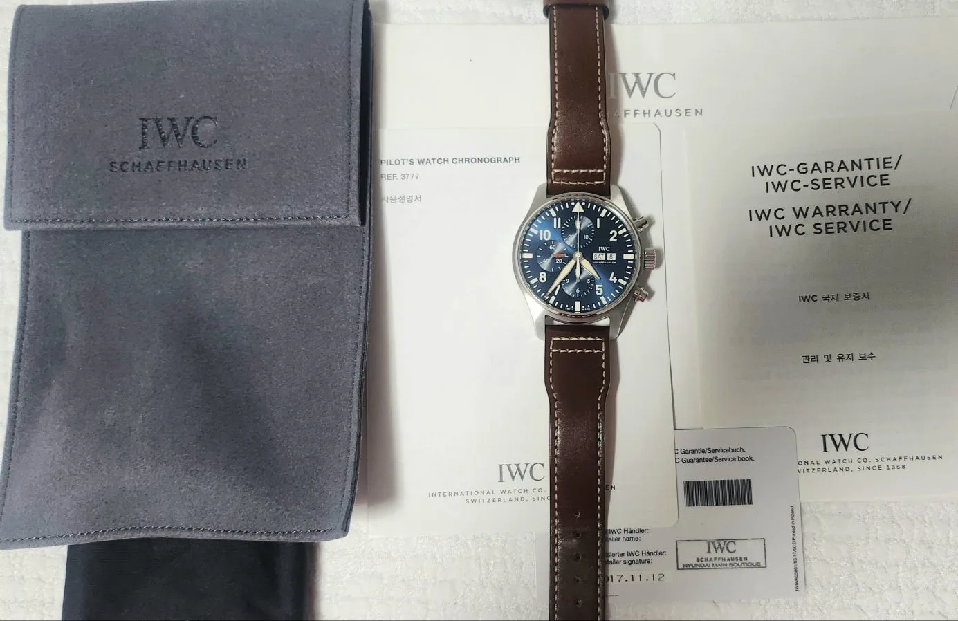 IWC 파일럿 크로노그래프 어린왕자 에디션 청판 43mm 2017 사진 2