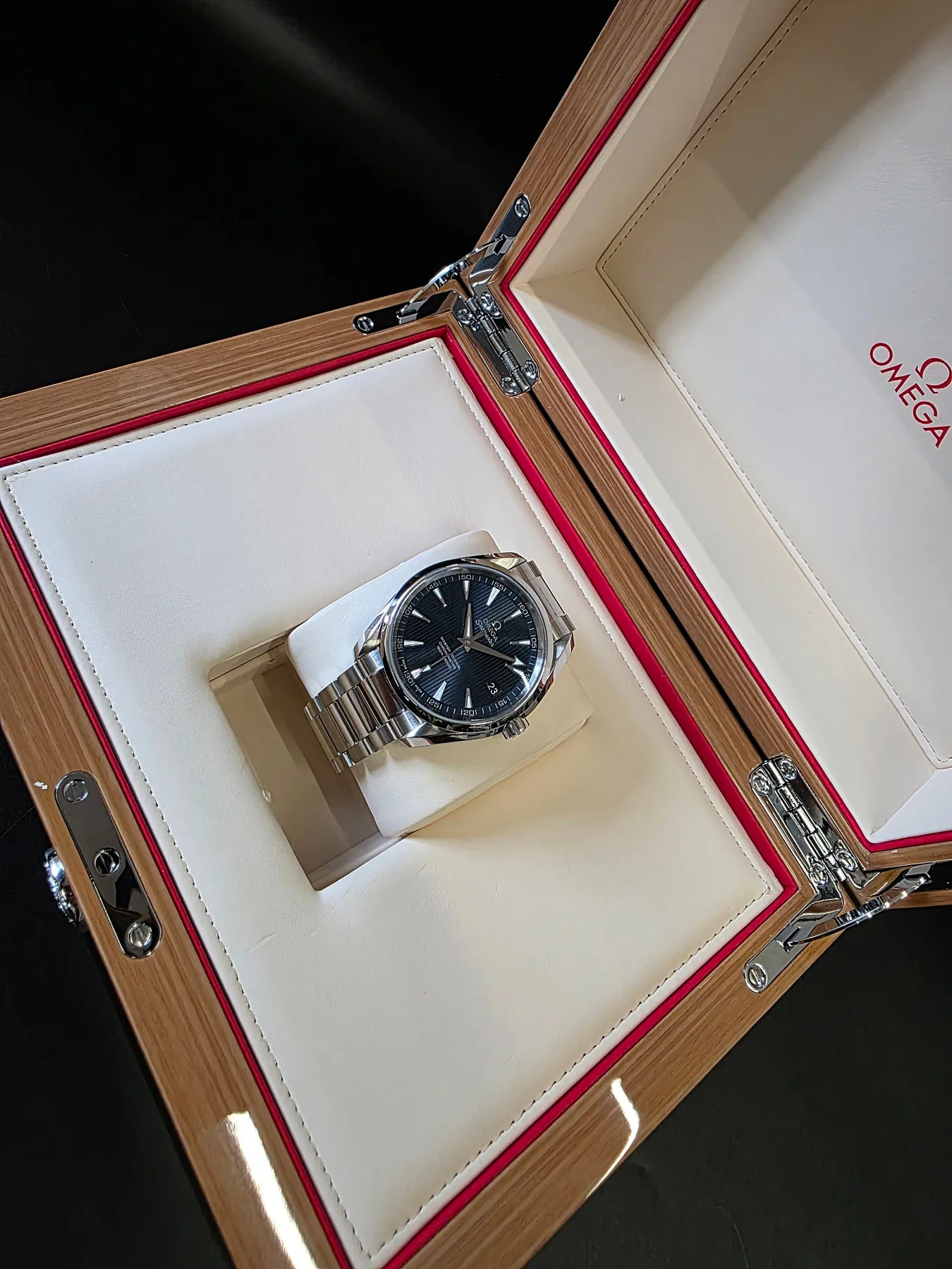 오메가 씨마스터 아쿠아 테라 청판 41.5mm 스틸 2017 사진 2