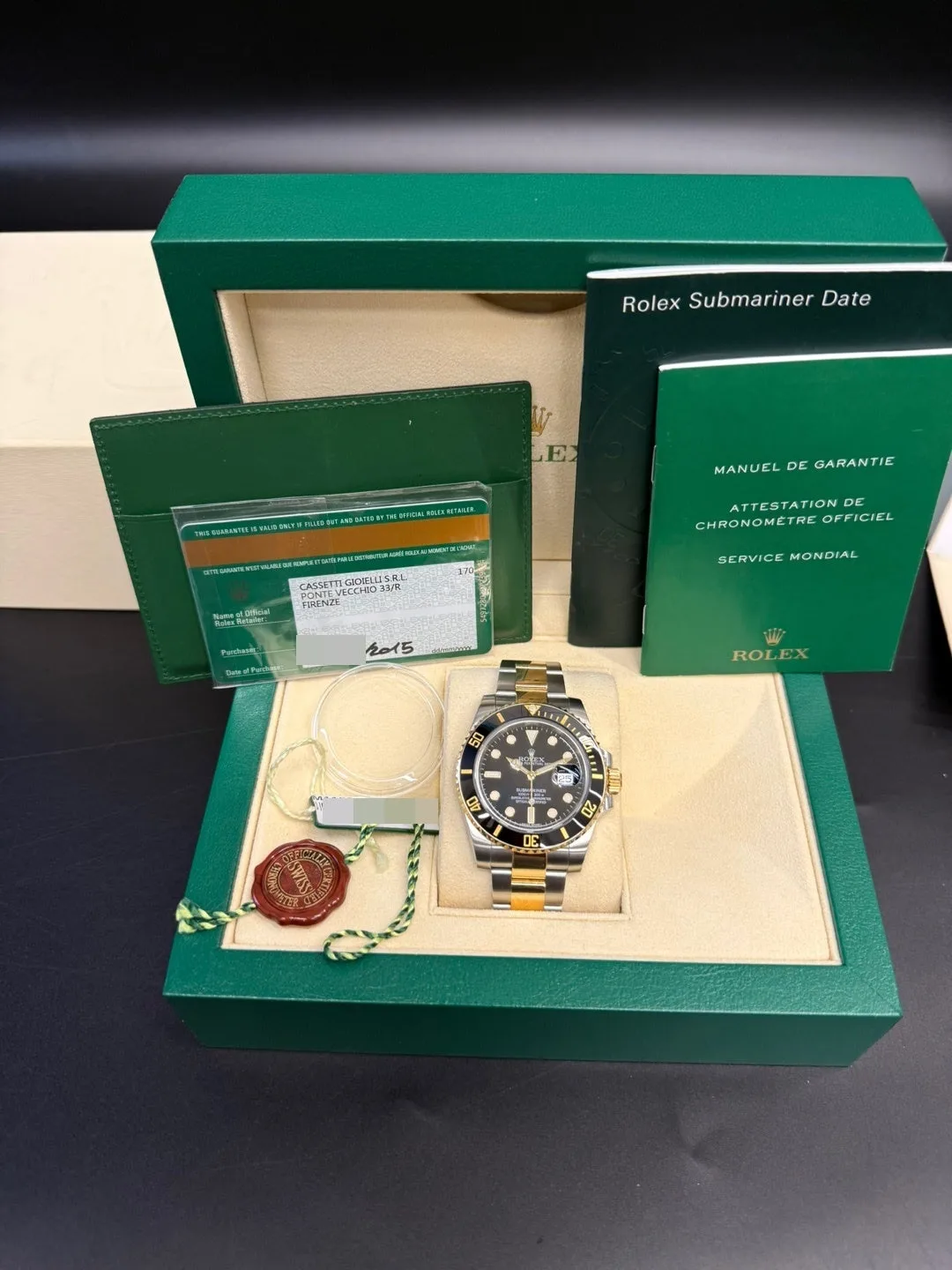 롤렉스 서브마리너 데이트 흑콤 40mm 116613LN 2015 사진 2