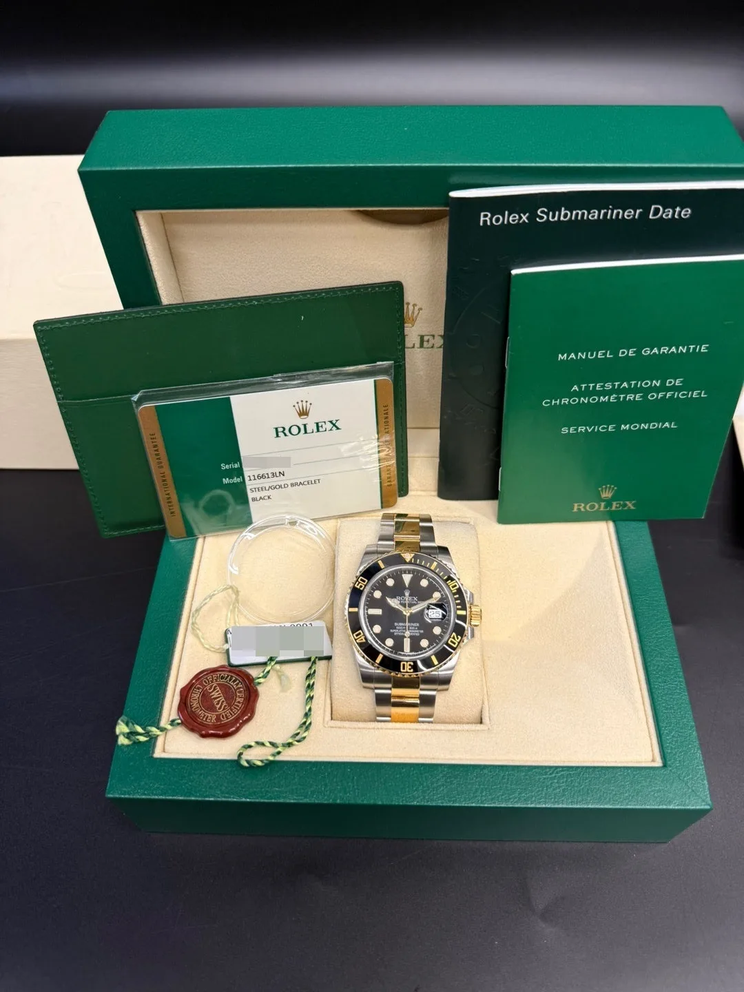 롤렉스 서브마리너 데이트 흑콤 40mm 116613LN 2015 사진 3