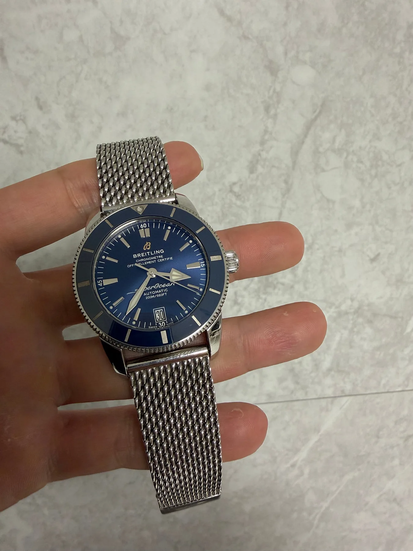 브라이틀링 슈퍼오션 헤리티지 42mm 블루 2020 사진 2