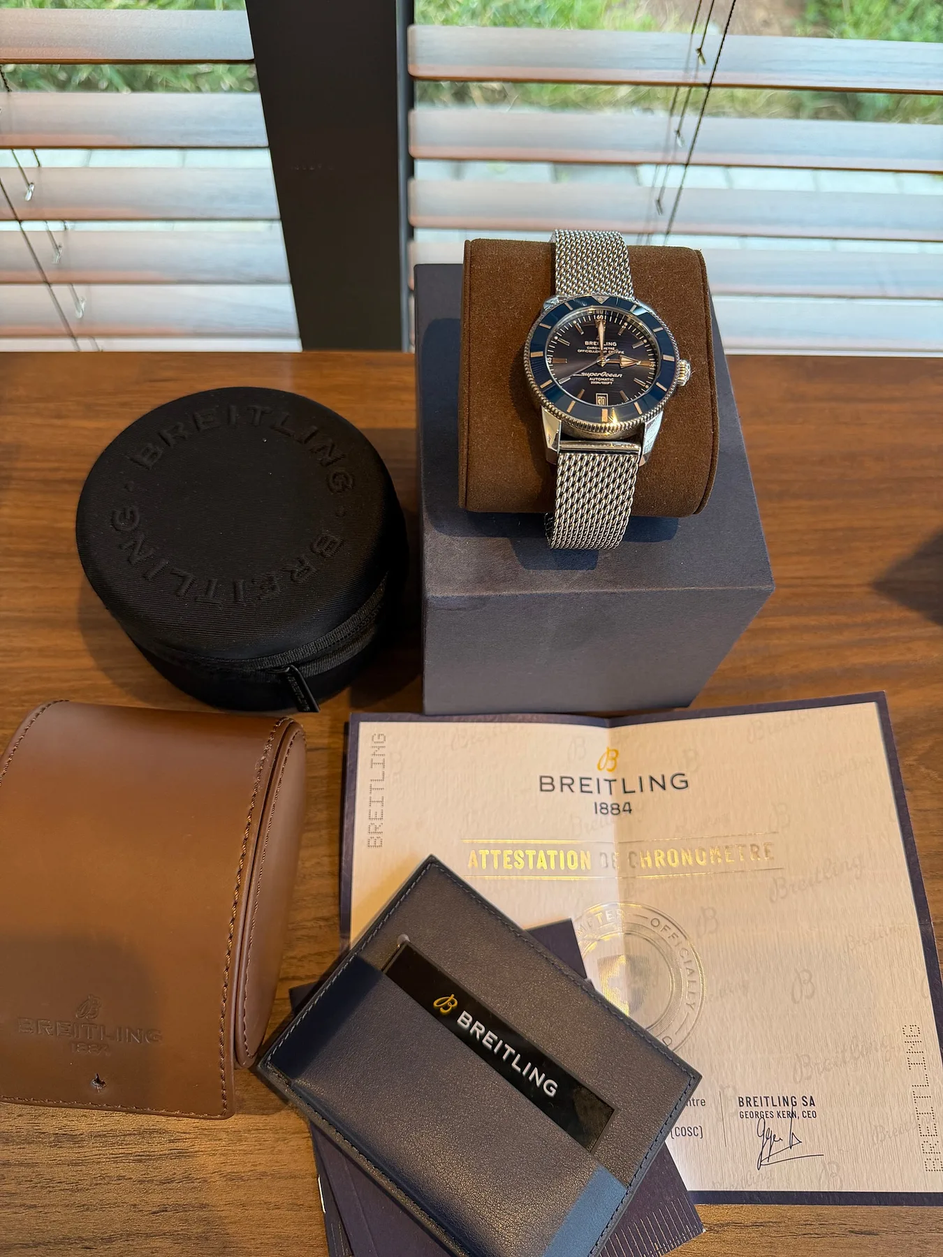 브라이틀링 슈퍼오션 헤리티지 42mm 블루 2020 사진 5
