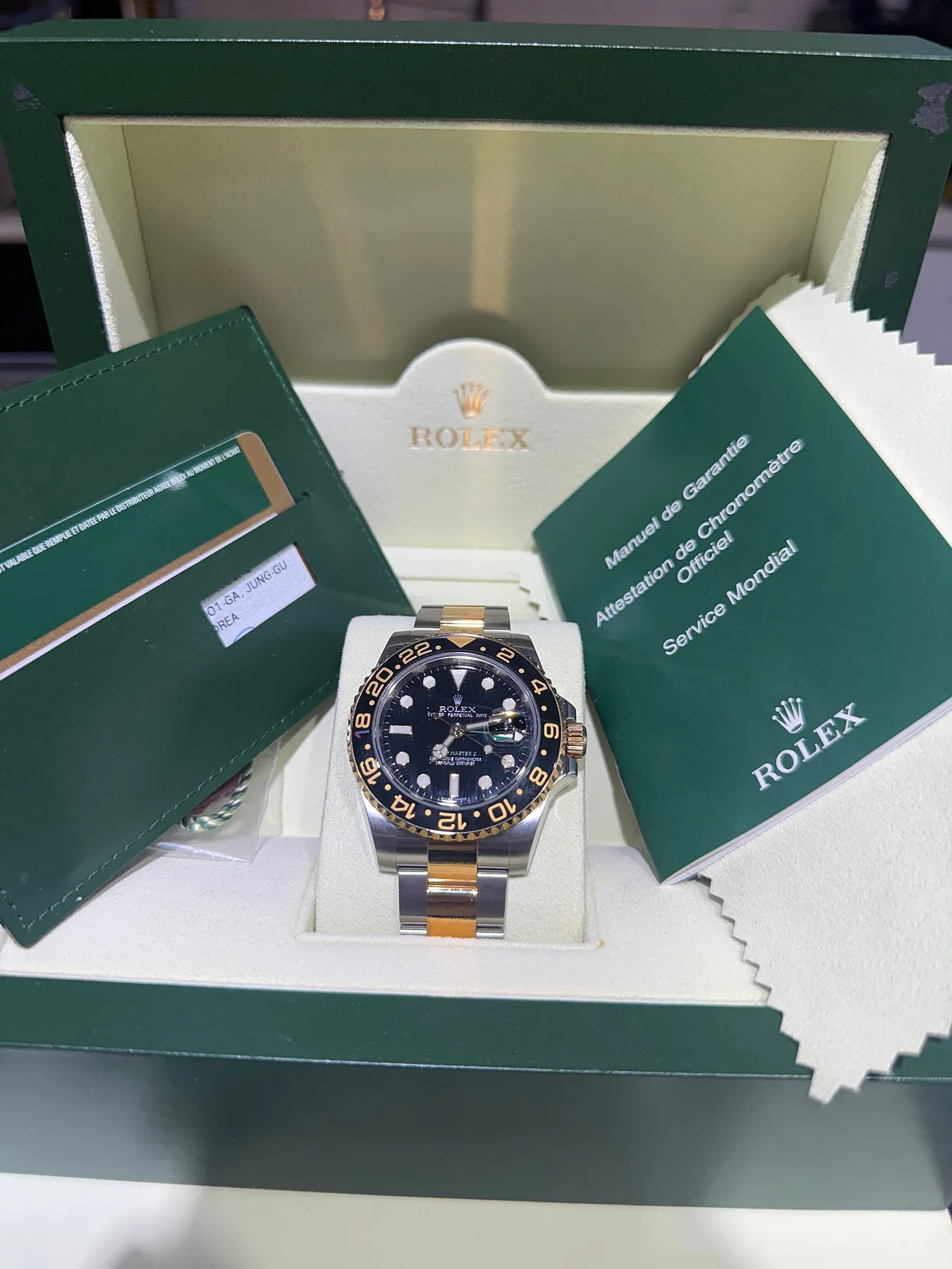 롤렉스 GMT 마스터 2 검판 콤비 2009 사진 1