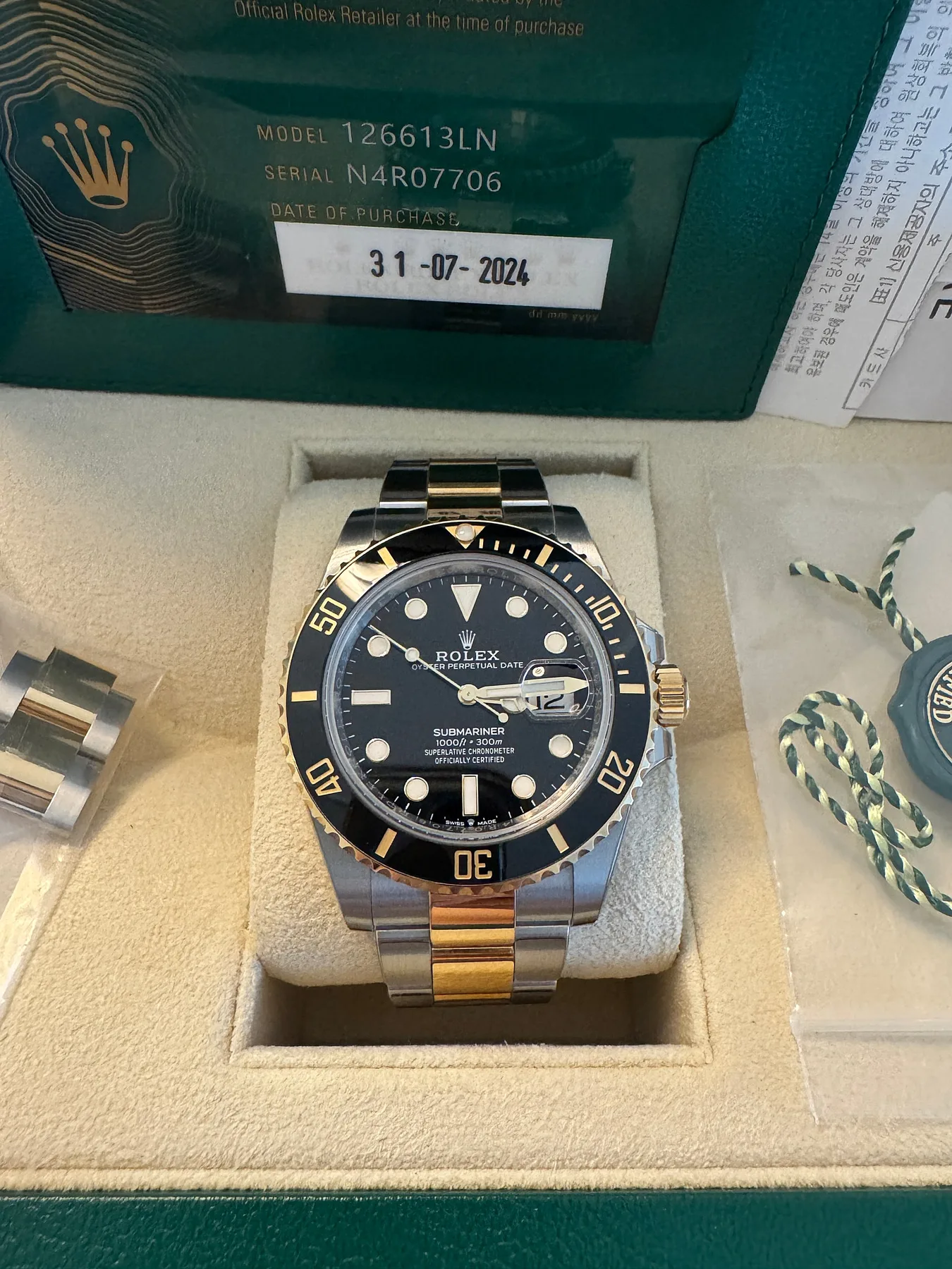 롤렉스 서브마리너 데이트 흑콤 116613LN 2024 사진 2