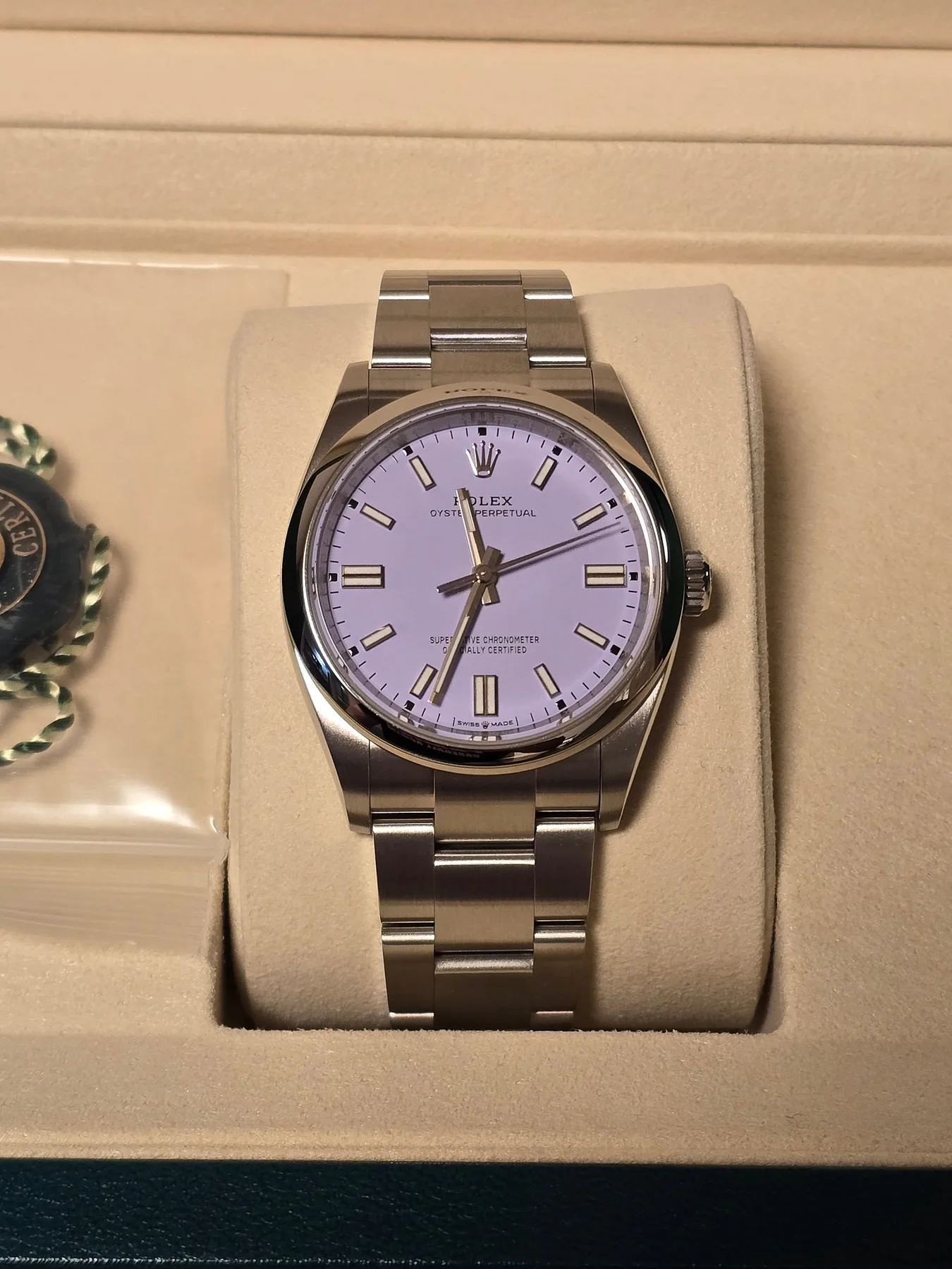 롤렉스 오이스터 퍼페츄얼 36mm 라벤더 2025 사진 3