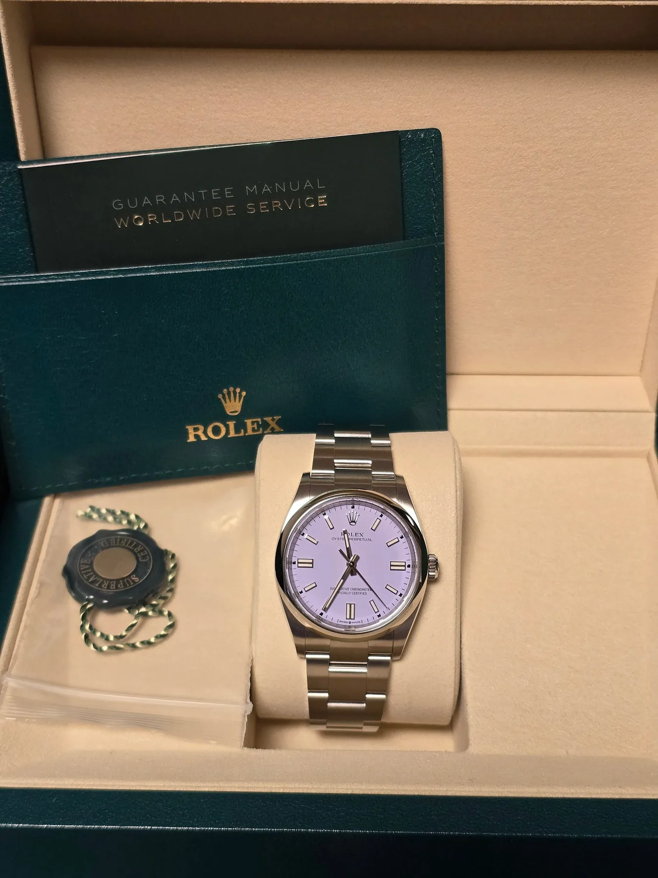 롤렉스 오이스터 퍼페츄얼 36mm 라벤더 2025 사진 5