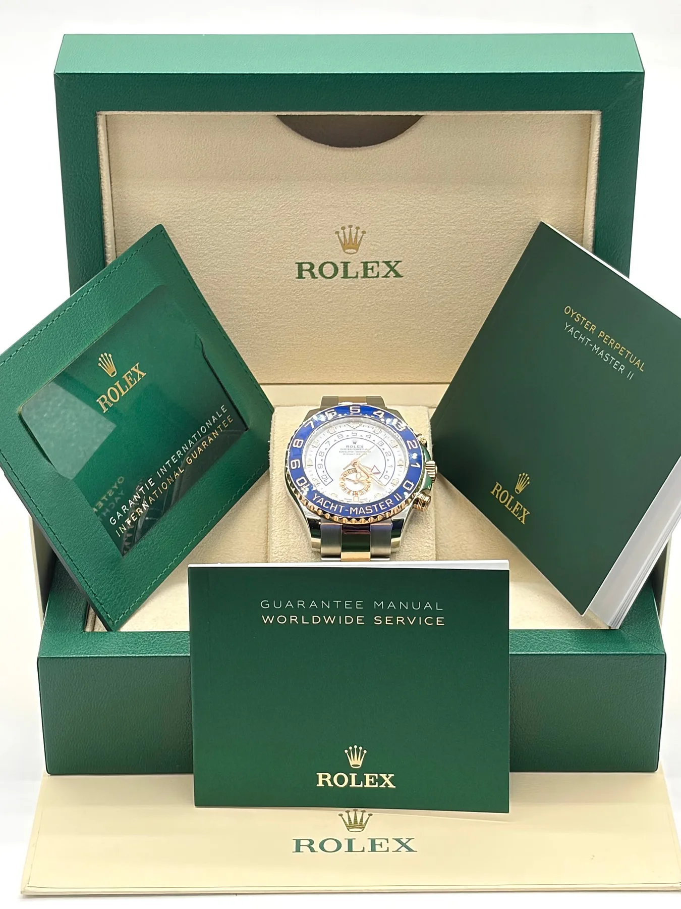 롤렉스 요트마스터2 로즈골드 콤비 벤츠 핸즈 44mm 2021 사진 8