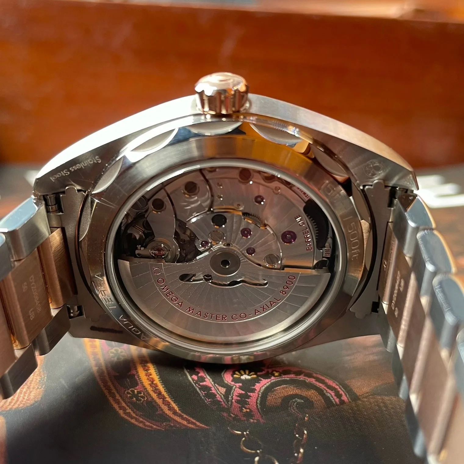 오메가 씨마스터 아쿠아테라 41mm 검판 로즈골드 콤비 2020 사진 2